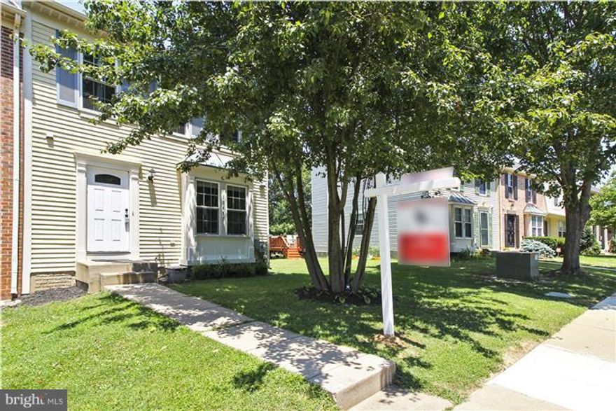 Very well kept End Unit townhouse. Wood floors on main level separate but open LR/ DR combo, 3 BR 2 Full BA & Half BA, Family Room that has rough-in for BA in basement located in the Church Town Sector. Peaceful back yard with deck & built in grill hard piped to gas from house perfect for entertaining. Fireplace in the Family Room. MBR with attached BA & two closets. Easy to show with appointment.