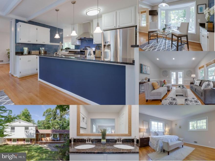 Welcome to this beautifully updated, corner home in highly desirable Canterbury Woods in the Woodson school pyramid! A conversion of the patio into a grand room with a gloriously expanded gourmet kitchen makes this home stand out in this community. Warm hardwood flooring upon entry throughout the main level immediately impresses with spacious open concept layout that leads to large living room and also to that wonderfully updated kitchen. A nice sitting area beside large bay window floods this space with so much natural light highlighting cool blue tiled backsplash and color palette for this kitchen setting with crisp stainless steel appliances completing the stylish look. Adjoining is the dining area and grand room that presents an entertainment and relaxing space that continues beyond double French doors to outdoor pavered patio and wooded, grassy, flat back yard. The upper level has primary bedroom with ensuite bath and three secondary bedrooms with hallway full bath that will comfortably accommodate. The lower levels present so much more additional space for a myriad uses with a spacious tiled rec area so brightly lit from wall to ceiling glass door and windows leading to walkout entrance to back yard and two additional rooms that can function as a den or home office or gym. The community includes the Canterbury Woods Swim & Tennis Club and is centrally located to a multitude of shopping, dining, and entertainment options with easy access to main traffic arteries. This delightful home can be yours ... come take a look!