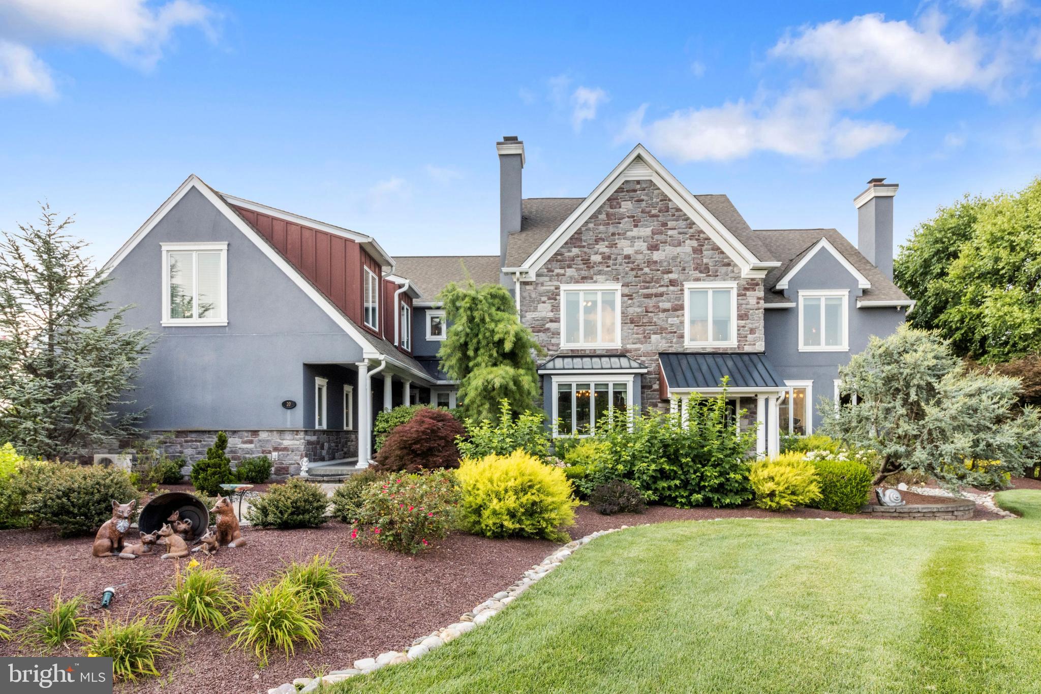 So much to say about this fabulous custom built home and not enough character space. The pictures speak for themselves BUT some facts to know are that this house has 6 bedrooms, 5 full bathrooms, and 2 half baths. 4 fireplaces total - living room, dining room, family room, and walk out basement. The main floor features Living Room, Office, 2 butler pantry's, 2 half baths, formal dining room, kitchen, breakfast room, 2 story family room and a mud room. The 2nd floor features 2 ensuite bathroom/bedrooms, 2 bedrooms with Jack & Jill bathroom, Master Suite with master bath and walk in closet plus laundry room and loft area over looking the family room. The walk out basement with over 2,000 sq feet has a Fitness Room with every piece of equipment you could think of, 2nd Kitchen with plenty of bar seating, family room with another fireplace, music room, and additional bedroom and full bathroom. Basement could also be used as In-Law Suite. *Large Ensuite 5th Bedroom over garage is being painted and photos will follow once completed. Council Rock South HS
Summary of updates:
2014 Stucco was remediated, New windows and doors -Certified
2016-2017 full house generator
2019 new pool liner
2019 ventless heater and AC added to garage
2020 new pool heater
2020 new upstairs air conditioner
2020 new carpet upstairs
2021 new carpet Office and formal living room
2021 new hot water heater with drain pan and water alarm
2021 new pool motor and filter
2021 new roof
2021 new patio, new drainage system under deck ,bar, television, and hot tub
2021 shed added
2021 video surveillance was added to security system totaling eight outdoor cameras
