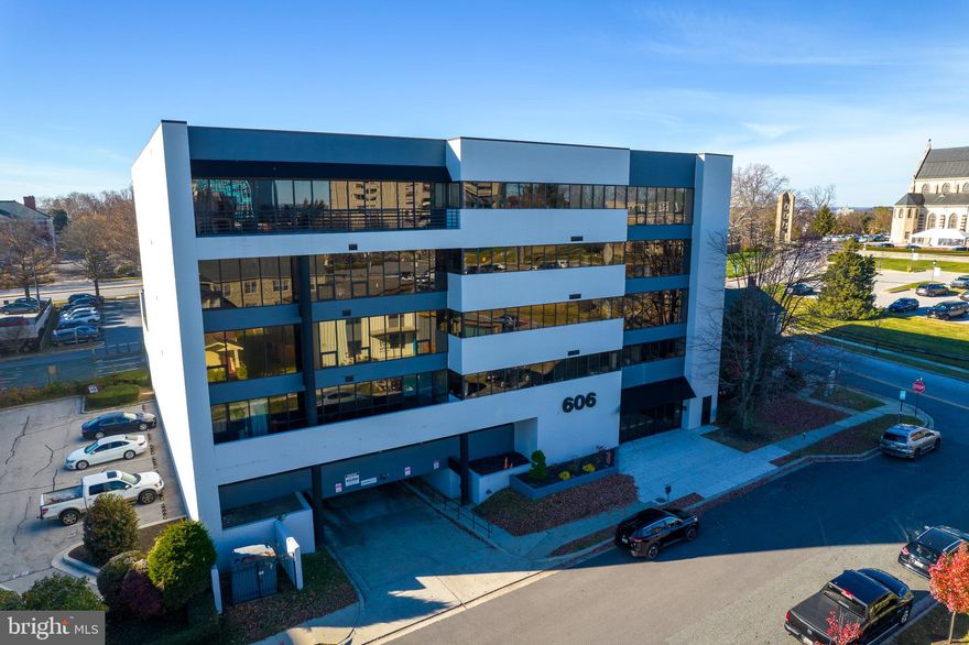 Great opportunity for this Class A flexible office space!! Two parking spaces convey! Parking spaces G109 and G110.  Walking distance to Towson Courts!! This unit is also one of the few in this building that has a private balcony!!! Extremely walk-able location!!  Less than .2 mile walk from the nearest MTA bus stop! Very Accommodating public areas. This is a bargain buy for Towson!!!