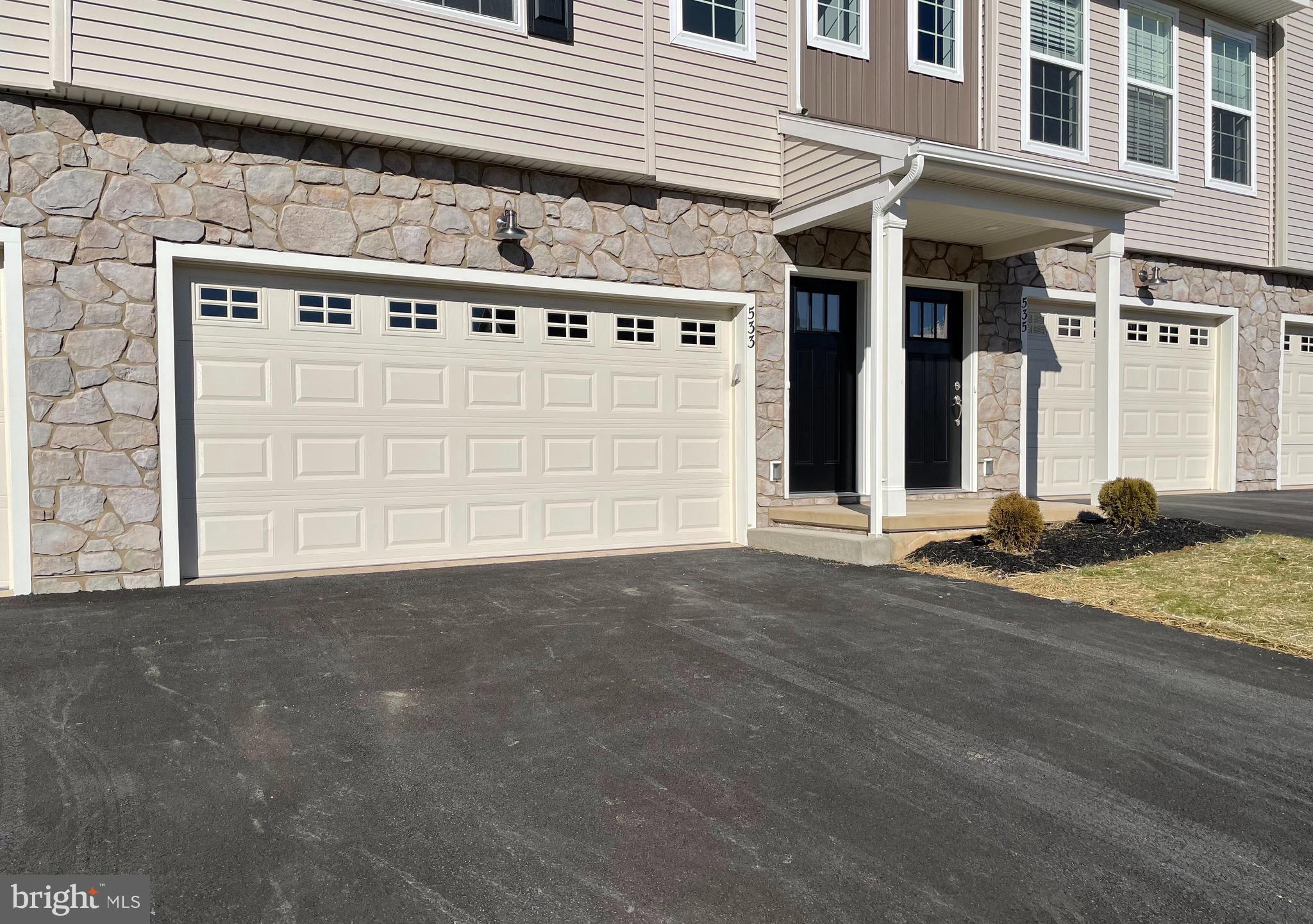 Awesome brand new rentals in Upper Allen Twp, Mechanicsburg Schools. We have both End and Middle units.
Units are ready for occupancy December 1st.
End Units rent at $2350
Middle Units rent at $2250
This 3-story middle unit townhome includes a 2-car garage. Stylish vinyl flooring in the foyer extends to the kitchen and dining room. The kitchen featuring attractive cabinetry with crown molding, laminate countertops, and stainless-steel appliances opens to the dining area which sliding glass doors provide access to the backyard. Carpet in the sunny living room. The 2nd floor boasts all 3 bedrooms, 2 full bathrooms, and a laundry room. The owner s suite includes a private bathroom with 5 shower and expansive closet. Units will have all appliances including Refrigerator, Washer, Dryer. Please note: Pictures are from a similar model.