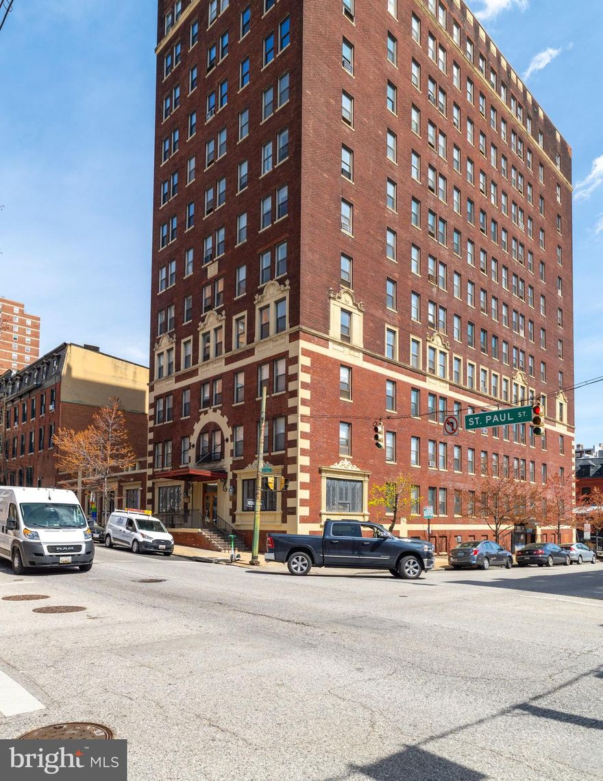 Welcome to Unit 12H – a thoughtfully converted, high-floor unit in the heart of Mt. Vernon, one of Baltimore’s most vibrant and historic neighborhoods. Originally a studio, this high-floor unit has been reimagined for modern living, featuring a dedicated bedroom space, offering privacy and function without sacrificing charm.  Unit boasts updated finishes  and an abundance of natural light, 

Inside, you'll find new tilt-in double-pane windows with screens (2018) that frame stunning city views, plus a new heating and cooling system (2022) for year-round comfort. The building features 24/7 front desk security, secure package pickup/drop-off, laundry facilities in the basement, and a rooftop deck with panoramic views of the Baltimore skyline. Garage parking available for lease at a first come, first serve basis for $160/month. Parking space does not convey with the unit 

Live where art, culture, and convenience meet. Just a 10-minute walk to Penn Station and the Light Rail, this location is perfect for commuters or anyone wanting easy access to D.C., NYC, and beyond. Enjoy weekends at the Baltimore Farmers Market, stroll through the Mount Vernon art and theater district, and take advantage of proximity to Johns Hopkins and UMD shuttle stops.

Whether you’re a first-time buyer, student, or investor, Unit 12H offers unmatched value, location, and lifestyle.