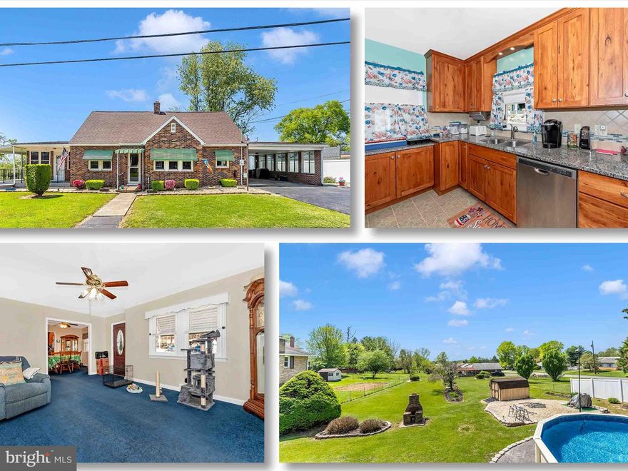 This property is located in the Historical town of Boonsboro, Md. The town has shops
and Restaurants and it’s close to the Red Byrd restaurant. Plus a Weis Grocery store. Quick access to interstate 70 and interstate 81. Three school Boonsboro Elementary, Middle and High school in walking distance. 3 bedrooms one bath.1 bedroom upstairs with lots of room and in the wall dresser drawers. Large closet upstairs. 2 bedroom on the main level and bath. Kitchen was remolded with Granite countertops and large wood cabinets with lots of space and lazy Suzan in one cabinet. Large living and dinning room also Sunroom with lots of space for family time. Nice side porch for relaxing and watching the sunset room for flowers too. Carport with lots of parking off street 3 under cover and three extra spaces with an additional second driveway with 3 parking spots. Large basement partially finished with a rough in for second bathroom. Drop ceilings and updated lighting. Electric has been updated with lots more room to go. Oil heat and central air through the entire house. Furnace is maintained every year with a service contract. Walk out basement to the above ground pool and deck. Nearly a half acre of land with two lots for garage or a large garden and outdoor shed for mowers and garden tools. Rock landscaping and fenced in yard with a large vinyl privacy fence.