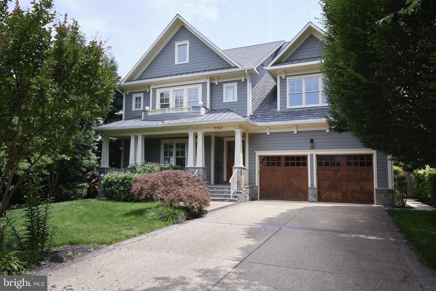 EMERGENCY  WITH LIST AGT. OPEN CANCELLED …OPEN CANCELLED..Wonderful custom built home with superb craftsmanship throughout. 10 ft ceilings first floor, 9 ft bedroom level, 9 ft basement level and 8 ft+ on top floor 4th level. All four bedrooms on upper level one are "en suite"...this was not built as a spec home but custom in every aspect. Stunning saline free-form in ground pool.......take a dip this summer!!!  sink. (Shower in the mud room as you come in from the pool!)
There is a owner's suite sitting room as well as an additional open air office/den on this level. New washer and dryer are featured in this huge bedroom level laundry room with sink. Whitman/Pyle/Bradley Hills sought after school combination. Close to the schools......close to downtown Bethesda. Projected open house Sunday  7/22/25.  See Bethesda's Best Value and bring your bathing suit too!!  FIRST SHOWINGS AT SUNDAY OPEN HOUSE