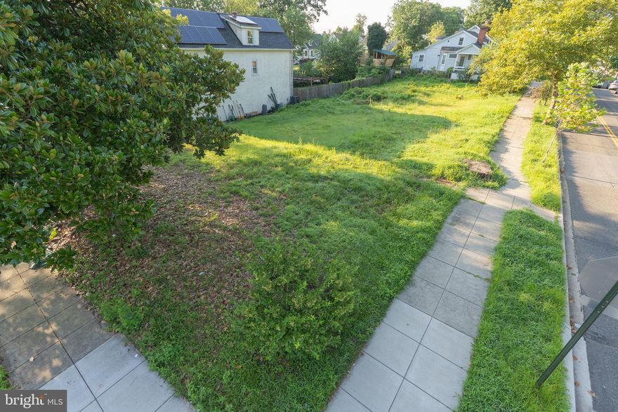 An exceptional development opportunity awaits in the vibrant and highly sought-after Brookland neighborhood. This expansive 6,534-square-foot lot is nestled in a well-established residential area celebrated for its historic charm and steady property value appreciation. Zoned R-1B, the lot is ideally suited for single-family home construction and offers the potential for an Accessory Dwelling Unit (ADU). Full architectural plan set—including Site, Structural, and Mechanical drawings—is available upon request. Conveniently located near the Brookland-CUA and Rhode Island Avenue Metro stations, and just minutes from The Catholic University of America, the property is also close to the vibrant shops, restaurants, and everyday conveniences along 12th Street NE. This is a rare chance to build in a neighborhood that seamlessly combines community charm with promising long-term investment value.