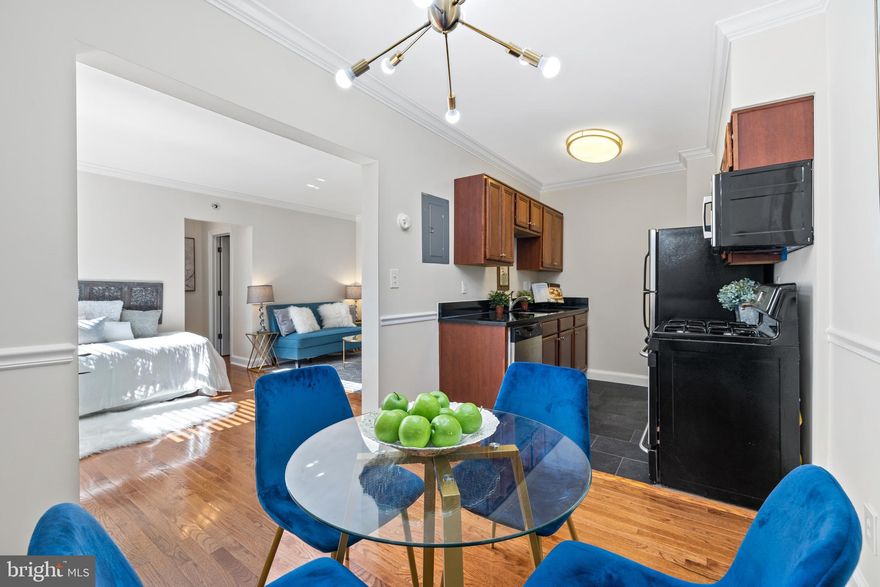 PRIVATE PARKING SPOT IN OLD TOWN ALEXANDRIA. Welcome to a charming studio apartment in the heart of Old Town Alexandria. This well-maintained residence features a blend of vintage aesthetics and modern updates, including freshly painted interiors. The bathroom has been recently renovated with modern fixtures, balancing contemporary comfort and the apartment's historical character. New light fixtures throughout the space provide a warm ambiance. Situated amidst the quaint streets of Old Town Alexandria, residents can enjoy easy access to various local shops, eateries, and cultural attractions, all within walking distance. Additionally, the close proximity to the Potomac River offers opportunities for scenic walks and leisure activities along its picturesque shores. This home comes with private parking, extra storage, and bike storage. Rent will include the Condo Fees and the parking fees.