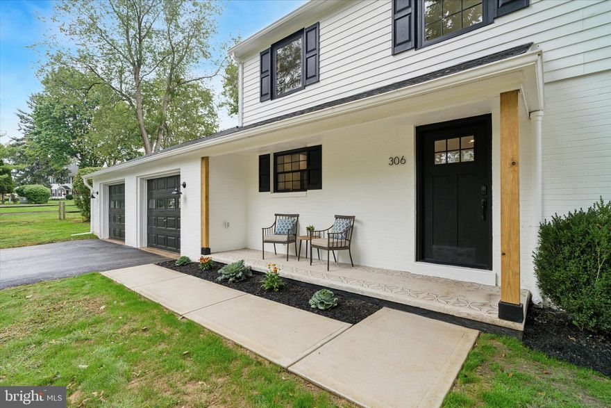 Welcome to 306 Greenhill Rd, a completely renovated 4 bedroom 3.5 bath home on over a half-acre in desirable West Chester! This home was fully gutted down to the studs and subfloors and put back together with top quality materials throughout.  Brand new public water service and brand new septic system!  All new electric, plumbing with PEX manifold, dual zone heating/central air, black Marvin windows, spray foam insulation, wood flooring, front and back porches, and more!  The curb appeal begins as soon as you pull into the driveway with new front walkway, landscaping, split rail fencing, and welcoming covered front porch, an ideal space for your morning coffee or evening glass of wine!  Step inside to discover a wide-open floor plan, tons of natural light, and stylish finishes throughout.  Featuring 7” wide plank wood flooring, recessed lighting, 5 panel doors, matte black fixtures and hardware, and a thoughtfully designed layout with zero wasted space.  The main level of the home is an entertainer’s dream.  The kitchen features a stunning tile backsplash, gorgeous quartz counters, large island with counter seating for four, Kohler faucet, pull out trash cabinet, counter depth refrigerator, and an oven with an air fryer setting!  The living room includes an oversized picture window and decorative original brick fireplace with custom solid wood mantle made from a reclaimed beam.  Enjoy beautiful backyard views through the dining room sliding glass door or step outside onto the covered porch complete with slate flooring, vaulted ceilings, custom black metal railings, and ceiling fan with remote… the perfect space for grilling, entertaining, dining al fresco, or watching the game!  The 4th bedroom of this home is located on the 1st floor and would make a great guest room, office space, or both- as shown!  Also tucked away on this level are a half bathroom and a coat closet for added convenience.  The original wooden staircase has been beautifully refinished and includes custom metal railings leading you upstairs where you’ll find 3 bedrooms, 2 full bathrooms, hall linen closet, and pull-down staircase for attic access and extra storage space.  The spacious primary suite has vaulted ceilings, arched doorway leading to a customizable walk-in closet, an ensuite bathroom with space saving pocket door, pebble stone shower floor tile, and Kohler fixtures and toilet, and an additional bedroom closet.  The secondary bedrooms are both a great size with good closet space.  The hall bathroom features a double sink vanity with marble counter and great storage, Kohler/Moen fixtures, arched mirrors, and a bathtub.  Downstairs you’ll find a massive, finished basement with full bathroom, laundry room, mechanical room, and bilco doors that lead to the side yard and make furnishing this space a breeze.  The basement offers flexible space for a family room, home gym, children’s play area, bar, or any configuration that suits your family’s needs!  The basement and 1st floor’s heating and cooling are controlled by one thermostat while the 2nd floor has its own thermostat... combine this with the spray foam insulation throughout and you have an extremely efficient home!  An oversized two car garage, yard storage shed, custom distressed paint finish on the rear wood siding, approximately 2300sq ft of interior living space, and fencing around this sizable level lot all complete this perfect package.  The garage has a door that leads to the backyard as well as a door that leads into the kitchen (garage photo with wet floor was taken after pressure washing).  Conveniently located minutes away from parks, restaurants, shops, top rated West Chester schools, gyms, highways, etc and just a 5-minute drive to the fine dining, boutiques, pubs, coffee shops, and events that downtown West Chester offers. Check out this home today, you won’t be disappointed!  Listing agent is the owner.