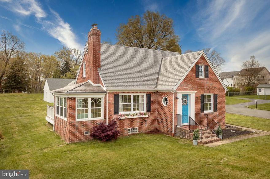 *** PUBLIC  Sewer*** in Fallston.  House is much larger than it appears  A must-see.   Master Bedroom and Master bath on the main level. Come view this charming fully renovated all-brick Cape Cod with an oversized 2 car detached garage with electric, no HOA so perfect spot for an RV or even a work vehicle. Finished lower level,  5 bedrooms, and 3 1/2  baths.  Features include Owner en-suite and full spa-like bath on the main floor.  Upstairs bedrooms are spacious, bright with so much natural light, and feature hardwood floors.  The open floor plan presents large oversized windows with lots of natural light, a sunroom off the family room, a private office, a fireplace in the family room, and hardwood floors throughout.  The beautiful modern kitchen has white shaker cabinets, quartz countertops, stainless steel appliances, and a powder room.  The flat yard sits on .54 acres with a fence on one side.  The property line goes past the garage and mound of dirt.  The county will be removing the dirt, rocks, regrading, and seeding.   Features a new kitchen, new HVAC, upgraded plumbing, and brand-new stainless GE appliances.  Hardwood on 1st and 2nd level. Carpet in the finished basement.  Could make a great in-law suite with a bedroom and full bath, private entrance, rough-in for kitchen or bar, and fully waterproofed.  For upgrades to the house please look at the attachment in the disclosures. Please check the County to verify the school system.  The property line extends past the garage and conveys with the property. Perfect location that features so much of the beautiful landscape in Harford County. Easy access to Annie's Playground, Ma/Pa trail, Little Gunpowder, Town Of BelAir, 95 corridors and RT 1 by Pass.