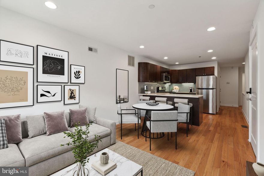 Move right into this spacious, two bedroom, two bathroom condo, with two living spaces, and a
large private patio in a fantastic Graduate Hospital location! The bright first floor features an
open concept kitchen/living/dining area with breakfast bar, hardwood floors, stainless steel
appliances, and quartz countertops. Off the main living space is a full bathroom with a new
vanity and shower/bath and a large bedroom with great closet space. This bedroom leads to the
serene private patio that is a perfect space for grilling and entertaining. Downstairs is another
living space, laundry room, full bathroom with new vanity, and the second bedroom. This home
is just a short walk to Rittenhouse Square, Center City, neighborhood favorites like Fitzwater
Bagels; Loco Pez, Pub and Kitchen, Sidecar, Sabrinas Cafe, and many more. It is just steps to
public transportation and an easy trip to Penn, CHOP, and HUP. Condo fees cover insurance
and water. Photos are virtually staged.