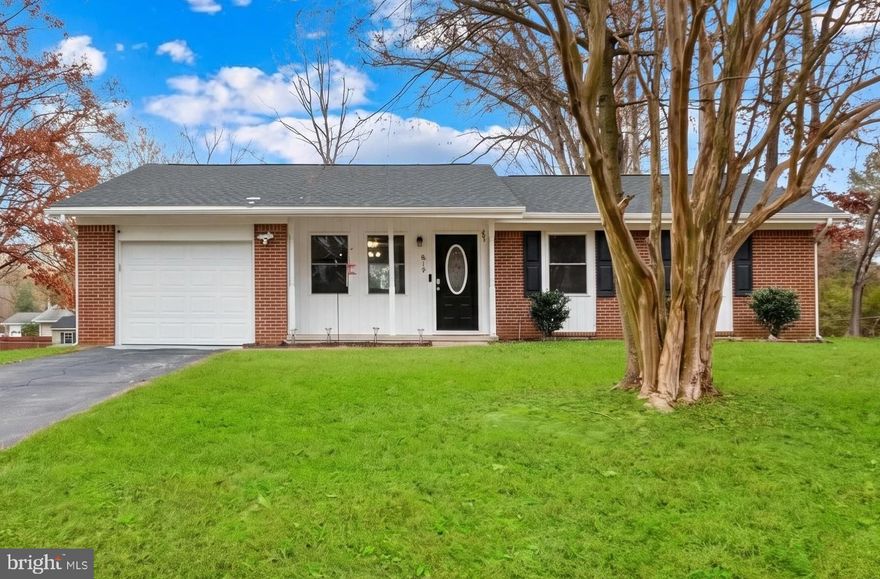 Welcome to this inviting ranch-style home in Waverly Village, where comfort, functionality, and everyday ease come together in a well-established Fredericksburg location. A covered front porch and classic brick exterior create a warm first impression, setting the tone for the thoughtfully designed interior that follows.

Inside, a blend of luxury vinyl plank flooring and soft carpeted living spaces provides both durability and comfort, while the layout offers a natural flow ideal for both daily living and hosting. The kitchen serves as the heart of the home, featuring granite countertops, white cabinetry, stainless steel appliances, electric cooking, and a dedicated table space perfect for casual meals, morning coffee, or gathering with friends and family.

All three bedrooms are conveniently located on the main level, offering the ease of ranch-style living. The primary suite provides a comfortable retreat with its own private bath, while two additional bedrooms offer flexibility for guests, a home office, or hobby space. Both bathrooms include tub and shower combinations designed for practicality and convenience.

Step outside to enjoy the rear concrete patio and fenced backyard—an ideal setting for outdoor dining, relaxing evenings, or creating your own outdoor setup. With no HOA, this property offers added flexibility, including the ability to keep chickens, making it a great option for those looking to enjoy a more personalized lifestyle.

Ideally situated near shopping, dining, and major commuter routes, this home delivers the perfect balance of convenience, comfort, and value. Whether you’re looking for your first home, simplifying your lifestyle, or seeking easy main-level living, this Waverly Village property is ready to welcome you home.