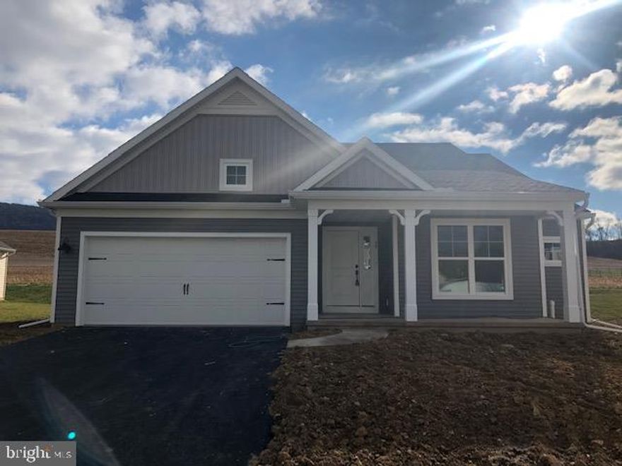 Berks Homes custom built ranch. This home offers 3 bedrooms, 2 full baths, laundry room and open floor plan. Attached 2 car garage and spacious basement. Upgrades include kitchen island, granite countertops, EVP flooring, sunroom, bilco doors and many more. This home is sold and entered for comp purposes only.