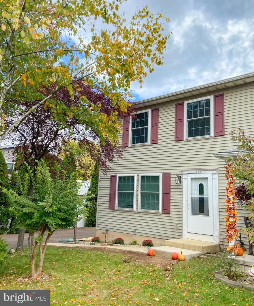 Welcome to 120 N 5th Avenue! This twin boasts a lovely exterior complimented by a luscious front yard. Walk up the concrete pathway into the newly painted Living Room, with a bright set of double windows and neutral tones that promote easy decorating! Continue from the hallway into the eat-in Kitchen with so much room for storage in both cabinetry & countertop space. The Kitchen is also host to a "serving hatch", which creates an additional breakfast bar and an open view into the carpeted Dining & Living Area. Upstairs, you will first step into the Landing Room to see a gorgeous chandelier as well as a view to the Bedrooms. Before entering into the Master, take notice of the Laundry closet which is conveniently located so that laundry days will come with little to no hassell. The large Master Bedroom boasts, not one, but two sizable closets, 2 bright windows, and a Full Master EnSuite with a walk-in shower! Also located on the Second Floor are 2 sizable Bedrooms with ample closet space, as well as a spacious Full Bathroom. Out back, glass sliding doors lead to a wooden deck that is perfectly prepared to host guests on warm summer nights. The rear is open with lovely landscaping, and also features a shed for some outdoor storage! Something to note when considering 120 N 5th Avenue is its recently cleaned carpets & fresh paint job throughout.  The location is not to be ignored either. Being just a walk from Main Street, you will be central to all the goings-on throughout town. Find local restaurants and shops to enjoy, and also remember that work can be a quick commute with Route 422 being just a short drive away. This house has been greatly taken care of, and will not be available for long. Come check it out before it's gone!