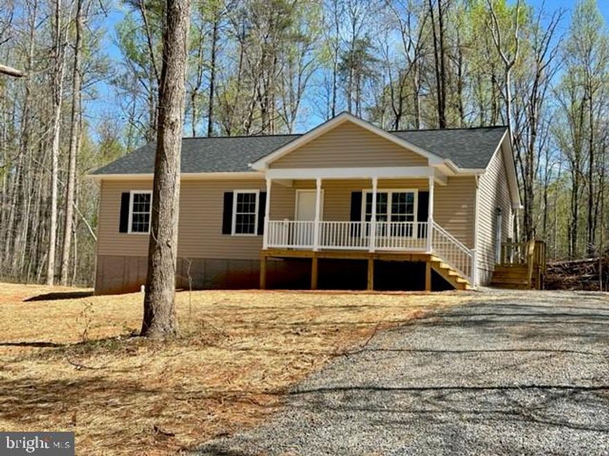 Beautiful new construction home on over 3 acres of land! Featuring 3 BR/2BA, this home is minutes from Rt. 29, the towns of Culpeper and Madison, and attractions such as Prince Michel Winery.  Kitchen boasts granite countertops and stainless steel appliances. LVP flooring throughout main level.  Primary bedroom with on-suite bath.  Both full baths also feature granite countertops. The full un-finished, walk-out basement has rough-in plumbing  and offers opportunity for future expansion to potentially double your living space. High speed internet available. Interior photos coming soon!