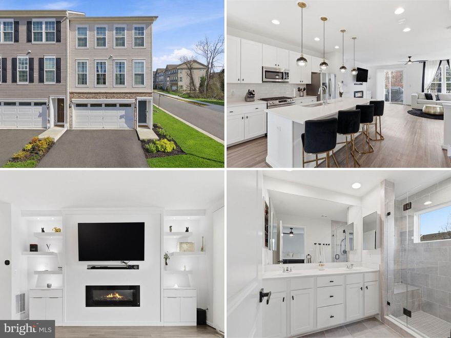 **OPEN HOUSE Sun, Mar 22 from 1:00 PM - 3:00 PM**

Stunning 2020-Built Townhome in Richmond Station – Modern Luxury and Commuter Convenience

Welcome to this beautifully upgraded and meticulously maintained three-level townhome located in the highly sought-after Richmond Station community. Built in 2020 and thoughtfully enhanced since, this move-in-ready home offers over 2,200 square feet of stylish living space, combining modern design, functional living, and exceptional updates throughout.

The bright and open main level is designed for both everyday living and entertaining, featuring high ceilings, luxury vinyl plank flooring, and abundant natural light. The gourmet kitchen serves as the heart of the home, showcasing a massive center island with granite countertops, stainless steel appliances, a gas cooktop, spacious pantry, and upgraded pendant lighting installed in 2021. The kitchen flows seamlessly into the dining and living areas, where a custom TV feature wall with an electric fireplace installed in 2021 creates a stunning focal point. A stylish dry bar added in 2026 further enhances the space for entertaining, while the dining area is complemented by an elegant chandelier installed in 2021. Sliding glass doors lead to the oversized rear deck, perfect for outdoor dining or relaxing.

Upstairs, the spacious primary suite offers a true retreat with a large walk-in closet and a spa-inspired en suite bathroom featuring dual vanities and a contemporary walk-in shower. Two additional bedrooms share a full hall bathroom, and brand new carpet installed in March 2026 provides a fresh and comfortable feel throughout all three bedrooms. A convenient bedroom-level laundry area and an Ecobee smart thermostat installed in 2021 add modern comfort and efficiency.

The fully finished walk-out lower level offers incredible flexibility, ideal as a recreation room, home office, or guest suite, complete with a full bathroom. From here, step outside to the fenced backyard and patio installed in 2021, creating a private outdoor space for relaxing or entertaining. The home also features a rear-entry two-car garage and a new water heater installed in 2026.

Ideally located just minutes from Historic Old Town Manassas, residents enjoy easy access to charming shops, restaurants, community events, and the VRE for a convenient commute. I-66 and Route 28 are also nearby, making travel throughout Northern Virginia simple and efficient. Richmond Station residents enjoy community green spaces and a tot lot, adding to the neighborhood’s welcoming appeal.