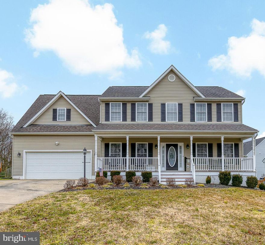 Located 3 miles from Historic Downtown Fredericksburg & the Fredericksburg Train Station, is this beautiful move in ready colonial.   Welcome home to a spacious front porch that leads into a foyer with elegant archways.  Home features a formal dining room with extensive crown moulding, home office,  & family room with gas fireplace.  Kitchen has large pantry, recessed & pendant lighting, island with seating, & plenty of cabinet space.  The breakfast nook walks out to a massive deck with a pergola, perfect for entertaining or relaxing!  Fully fenced backyard for pets & children.  Getaway to the master suite with his & her walk-in closets, an opulent bathroom, sitting area, and a wall of windows! There are three more generous sized bedrooms upstairs with upper level laundry room.  Great riverside community with no thru-traffic & sidewalks. Ideal location for commuters in any direction!