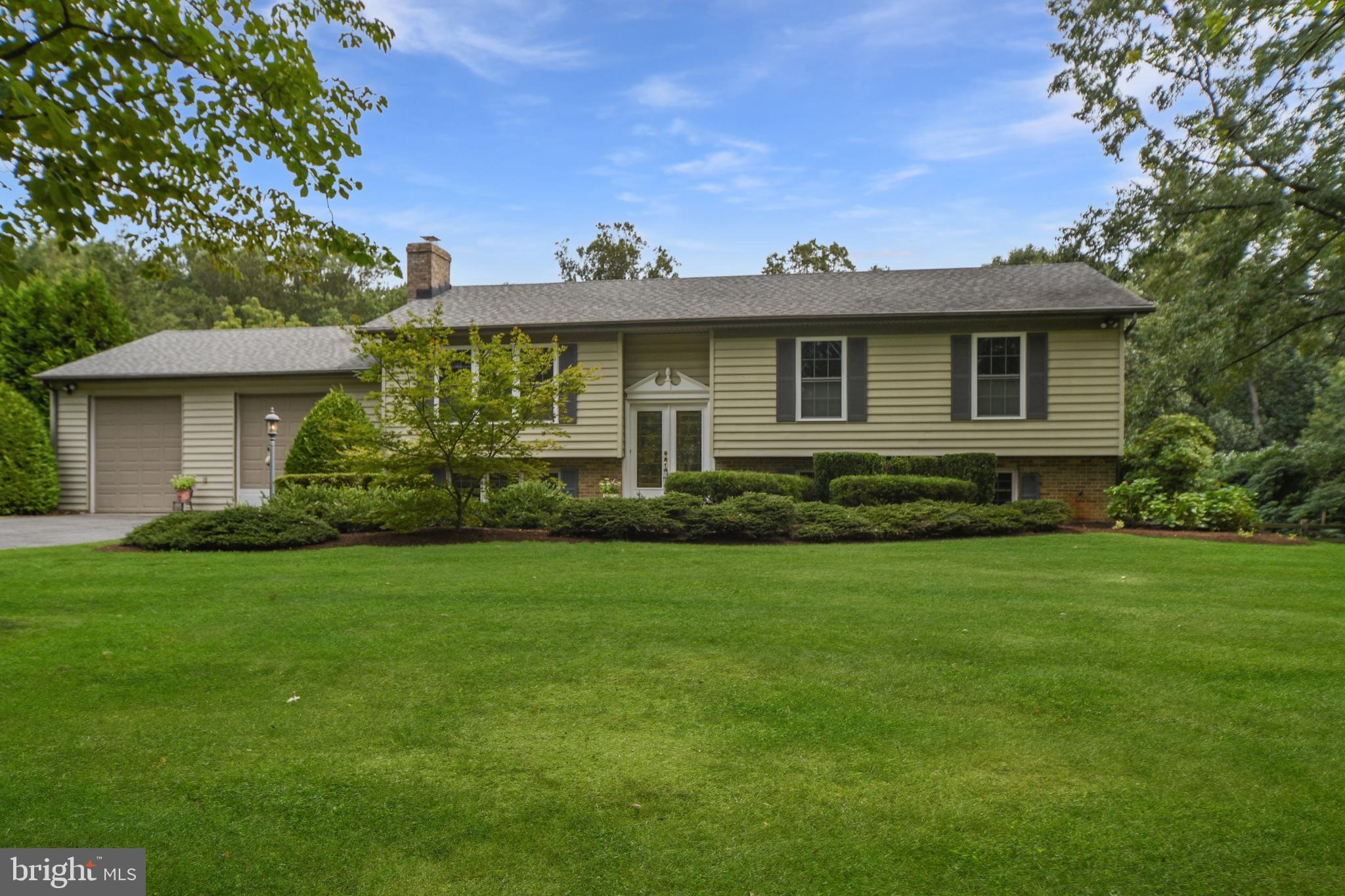 Make your new home in the Jarrettsville Community of Advocate Hills - no HOA! Browse through the eclectic array of decorative items and furnishings which are for sale and/or may be included in the purchase of the property. This Spacious Split Foyer home is on 1+ acres on a quiet cul-de-sac lined with mature trees. The property is appointed with custom landscaping * In-ground swimming pool * fenced rear yard. Backs to trees. This is an Estate Sale. The home has been modified to combine two of the main level bedrooms into one spacious bedroom. The second, smaller bedroom on the main level includes a private bath. There is hardwood flooring throughout the main level. The updated kitchen includes a bright and airy dining area which opens to a sunroom addition. The checkerboard tile flooring in the kitchen adds to the character of the space. The lower level family room features a woodstove insert and french doors leading to the fully fenced rear yard complete with in-ground swimming pool, storage shed, grape vines and chicken coop! There is a built-in lower level garage, storage area and laundry room which connects to the main level attached 2-car garage. Marvel at the decorative objects and furnishings which are for sale. A detailed brochure is found in the MLS documents. Easy to show.