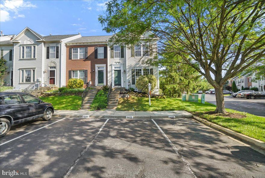 Bright and airy end-unit townhome with a sought-after floor plan in a convenient location—this one checks all the boxes! Welcome home to Ballenger Crossing, where this beautiful move-in ready property is freshly painted and updated with brand new carpet. All it’s waiting for is you! The main level boasts an open-concept living room filled with natural light, thanks to the home's end-unit position, and 9-foot ceilings adorned with elegant crown molding. Seamlessly move into the eat-in kitchen and dining room, a light-filled space that offers great flexibility for everything from casual meals to entertaining to weeknight homework. The center island provides bar seating, while the spacious dining area and sunny breakfast nook create additional options for gathering. Sliding doors lead directly to your deck, perfect for grilling and outdoor dining while overlooking your fully fenced yard and lawn. Upstairs is a desirable layout with double primary suites. The main primary suite features a walk-in closet, vaulted ceilings, and a private balcony. Indulge in the primary bath, complete with a soaking tub and separate shower. Each bedroom offers ample closet storage space and great natural light. The lower level includes a versatile finished living area with a cozy gas fireplace and updated flooring, providing even more space for relaxation or entertainment. A rough-in is ready for a bathroom addition, allowing for future customization. With a newer roof and HVAC system, both replaced in 2016, you can enjoy peace of mind for years to come. Ballenger Crossing offers amenities such as a community center, playgrounds, and a swimming pool. Nearby, you'll find Ballenger Creek Park, featuring a dog run, playground, sport fields, open space, grills, and games. Schools, commuter routes, and a short trip to shops and restaurants make this location extra convenient. Don't miss the opportunity to make this end-unit townhome your own!