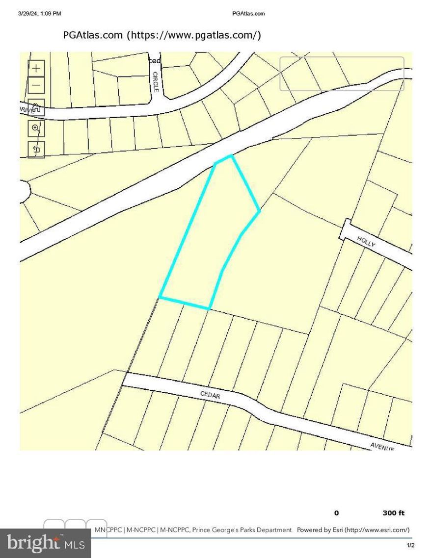 Here is an opportunity to own a large 3.0190 acre lot in Fort Washington. The lot has access from Holly Rd. Agents and buyers are encouraged to conduct their own due diligence.