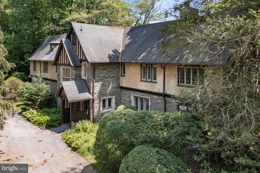 Welcome to 1745 Montgomery Ave, Villanova PA. An amazing opportunity to own in Montgomery County's highly sought after Lower Merion Township. Larger than any property in the immediate area, this  property sits on a massive 5.75 acres of land and offers a 5,671 square foot 3 story main house as well as a 1,800 square foot 3 story guest house. The property offers tons of beautiful landscaping and wooded areas which is great for privacy. The main house has 7 bedrooms and 4.5 bathrooms. When entering the home, you'll be greeted by a large foyer/hallway that leads into the first floor of the property. On the first floor you'll find a living room, dining room, den/library, half bath, full sized kitchen, laundry, butler pantry and an enclosed porch. The center staircase leads to the second floor which offers 5 bedrooms, a den/office and 3 full bathrooms. You'll then make your way to the third floor which offers 2 bedrooms, a den, and a full bathroom. This home offers a total of 7 fireplaces throughout. There is a huge well maintained basement which includes a sump pump and house generator. There is an in ground pool on the property as well as a detached garage. With a little tlc and cosmetic upgrades, this house can easily be turned into your dream home, in your dream neighborhood. When leaving the main house, the driveway leads you to the 4 bedroom, 1.5 bathroom guest house. The first floor of the guest house offers a living room with a fire place, dining room, kitchen, laundry, half bath and enclosed porch. Once you make your way to the second floor, there's 2 bedrooms and a full size bathroom. The home also offers a 3rd floor space which offers 2 additional bedrooms. Outside of the guest home, there is a shed/garage that has been recently renovated and can be used for a car or additional storage. This is an opportunity you do not want to miss. Schedule appointments today and contact the listing agent with any questions.