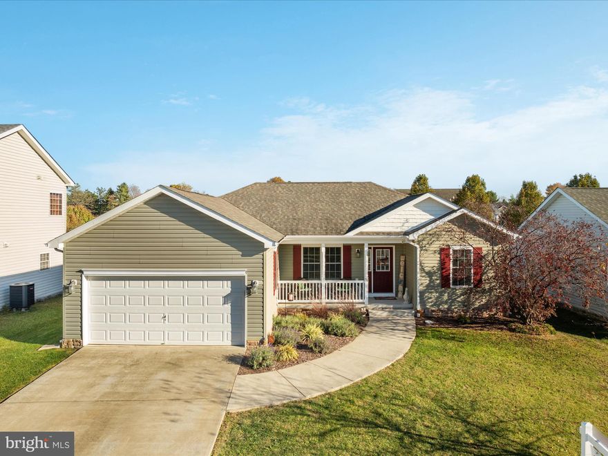 Welcome to single-floor living at its finest!  One owner home boasts pride in ownership!  Recent updates include heat pump 2019, water heater 2024, some appliances 2022-2023.  Inside you will be welcomed by newer LVP flooring in the main living and bedroom areas creates a seamless stylish look throughout.  Split bedroom plan offers privacy with an inviting open layout that combines the kitchen, dining and living room spaces ideal for gatherings.   A two-car attached garage and designated laundry room complete the main level.  Full basement is partially finished expanding your living space with a spacious rec room perfect for entertaining and plenty of extra space for all of your personal storage needs!  Step outside to the fenced rear yard, where a gazebo and patio invites outdoor relaxation, and a private pet area ensures a safe, designated spot for furry friends to enjoy.   Easy access to I-81 make daily commutes a breeze.  Enjoy a peaceful neighborhood setting enjoying mountain sunsets from your covered front porch, conveniently close to everything you need.  Don't miss out on this move-in ready gem!