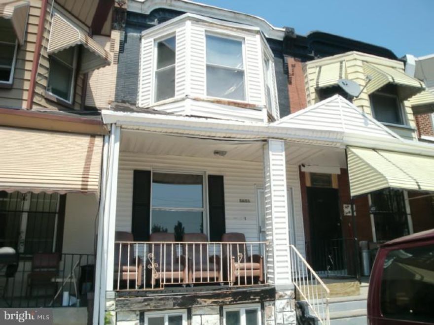 Germantown porch front 3 bedroom house that is rent ready, heater and water heater are newer, good condition All offers will be presented. good location has good parking $2000 deposit and proof of funds will be required, AS IS addendum and buyer is responsible for u/o. All offers will be presented.