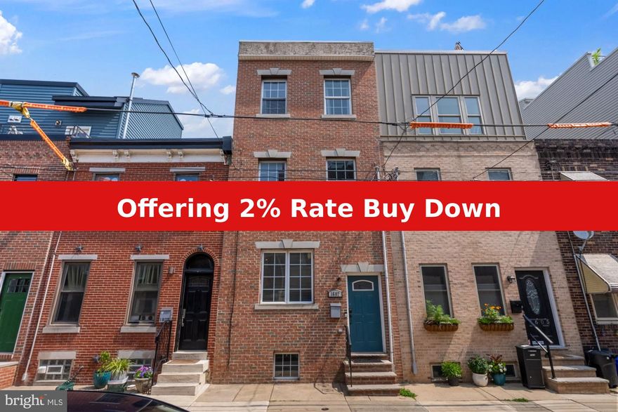 ALERT! ALERT!  ALERT!!  SELLER IS OFFERING  2% CREDIT TOWARDS RATE BUY DOWN!!
Welcome to 1607 Manton Street in Point Breeze!!  This traditional brick front ,Four Bedroom/2.5 Bath house has the charm you've been looking for in Philadelphia!
 You will love the open concept living as soon as you enter into the home. A large front window sits above the sidewalk which  brings in the sunlight  while still allowing for privacy.  The large Great room leads into the Kitchen which has Stainless steel appliances, real maple wood cabinets, and granite counter tops.  The Eat-In kitchen is large enough for entertaining and cooking with your guests.  The sliding glass doors take you out to your private backyard oasis where you can enjoy your morning coffee or your evening glass of wine.
There are Hardwood floors throughout the entire house, ceiling fans in each room for comfort, two Heating/Air Conditioning Zones, and was fully renovated in 2010.
The second  and third floors each have two large bedrooms and a Hall Bathroom.   
The Basement is fully finished with tile flooring, a Laundry room, and an egress window which allows for natural sunlight to brighten the room. You can create any additional space you need-an office/a playroom/another living space/a bar area for entertaining-the list is endless!
1607 Manton Street has a Walking Score of 89!  You are 2 blocks to the Broad Street Subway Line for getting into Center City, Rittenhouse Square or to The Sports Stadiums. You can also walk to Bus routes 2, 17, and 64 .  Local favorites are nearby:  the American Sardine Bar, Luhv Vegan Bistro, Chew Playground, Hot Power Yoga, Chick's,  Dock Street Brewery, Sprouts, Giant, Target and more.
 This street is a parking permit street which adds an additional convenience to this location.
Seller is open to a  quick settlement!

(Agent is Related to Seller)