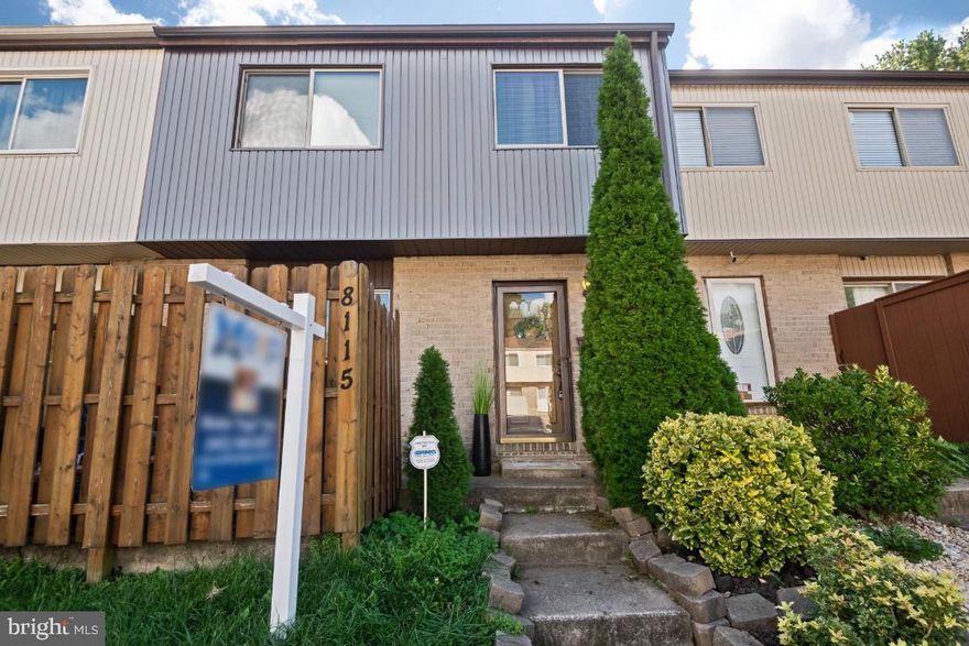 Move in ready! Lovely three-story, two full bath, two half bathroom is waiting for a Buyer. This TownHomes is located in the community of Cedar Gardens!!! The main level offers an eat-kitchen, separate dining area, living room access and private deck.  The upper level includes three spacious Bedrooms with ample closet space, upgraded master bathroom and hall bathroom. The basement includes  space for entertainment, fireplace, washer /dryer,  half bathroom and walkout backyard.  Minutes from shopping, food, entertainment, and conveniently located near I-695 and I-795.  A must see.