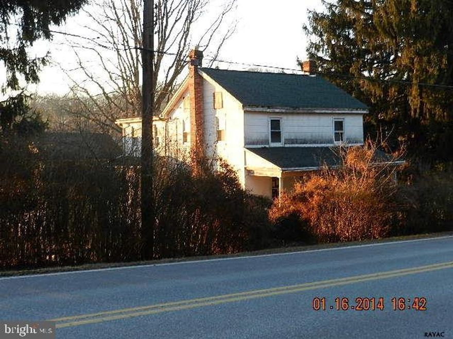 Farmhouse on 1.75 Acres with Bank Barn, Spring House, and Summer House. Located in Dallastown School Dist.  Country Setting with Great Views.  Minutes to down town Dallastown.  Home is in need of complete rehab.