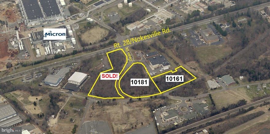 Two industrial lots available for sale. Lots total 5 acres. Conceptually planned for multiple office/warehouse buildings. I-1; Light Industrial zoning allows for many uses by-right including self storage, light manufacturing, brewery, garden center, warehouse & more! Well located property off Rt. 28/Nokesville Rd. Less than 1 mile from Rt 234 Bypass/Prince William Pkwy. Existing Dean Dr. is planned to be widened and connect through Foster Dr. Listing is for both 10161 & 10181 Dean Dr. - Tax info only shows 10161.  (102-01-00-23B1B & 102-01-00-23B1B).