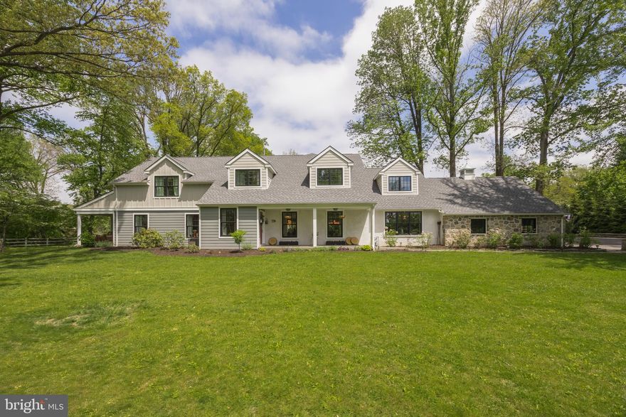 Brace Yourselves for this  remarkable European inspired farmhouse in the heart of highly sought after Media/ Upper Providence Township.   Tucked away on a private drive off of Highland Ave you simply must see this house to believe it.     VERY rarely does a home  of this caliber become available  Every detail of this over 6000 square ft, six bedroom  has been renovated and cared for and designed with magnificent use of space.    The open concept main living floor features a fabulous Gourmet kitchen with a Blue Star Range separate  Butlers pantry/bar area  fireplace and back wall of windows and doors that opens gracefully to a lush and sprawling backyard appointed with an abundance of hardscaping, a tree house and a working Chicken coop with 6 chickens and 2 rabbits.     The main floor has a separate wing that can be used as an in -law suite , au pair quarters or a first floor main bedroom  with it's on en suite   The second floor has 5 oversized bedrooms with vaulted ceilings  that are unlike any you will see in size and comfort and the  enormous full bath features heated floors and an amazing trough style sink that spans the length  of the wall    The primary en suite is reminiscent  a European spa with a two sided fireplace , steam shower, heated floors  and gorgeous soaking tub with jets  and a balcony overlooking the lush grounds  and mature trees for enjoying coffee  and relaxing. 
The second floor also features a large  flex room/ workout area and large unfinished area over the garage for storage or future office /studio     The basement is completely and newly renovated with a media area and game rooms as well as an additional half bath   and adds another 1,400 square feet of living space.   Also enjoy the benefit of low taxes on a property of this magnitude.     Located in an established area in the heart of Rose Tree Media school district and centrally located halfway between Valley Forge and Wilmington Delaware , 20 minutes from Philadelphia International Airport and a quick drive to Center City Philadelphia this home is a dream come true.