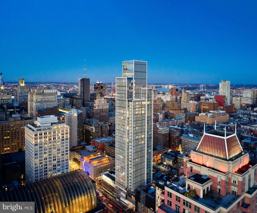 What will you enjoy more at Arthaus, Philadelphia’s newest luxury condominium building? The beauty of your own brand-new apartment with its stunning views and quality finishes, or the 36,000 square feet of amenities that are beyond any other offering in the city? Residence 1101, with three bedrooms and 2.1 baths, 2,030 square feet of exquisite interiors and a private 8-foot-deep balcony off the living room, is lined in floor-to-ceiling windows. The kitchen is finished with Poggenpohl cabinetry and Wolf/Sub-Zero appliances, including a gas cooktop. The main bedroom suite offers a large walk-in closet and second closet. The main suite bath is finished with beautifully chosen fixtures and finishes. The price of this residence includes one-car, on-site, garage parking. The buyer can enjoy a full 10-year property-tax abatement that holds taxes at approximately $300 per month. This apartment is a serene space with views that remind you that life, particularly arts and culture, is right outside your door. At Arthaus, you are across the street from the Kimmel Center and steps from the Academy of Music and every other stage on Broad Street. Within Arthaus, you are an elevator ride away from two full floors of indoor and outdoor amenities. Enjoy a full suite of wellness offerings, including an indoor, 75-foot lap pool and spa, sauna, steam room, massage room, indoor and outdoor yoga spaces and a salon for hair and nails. Lounges, a library, private-event space room with full catering kitchen, demonstration kitchen, laundry for oversized articles, boardroom and plenty of outdoor-living options are available to residents. A lush rooftop garden, a rooftop all-season greenhouse, garden spaces for residents who enjoy tending their own flowers, herbs and vegetables, a dog run and pet spa and an outdoor terrace with fire pit, grills and dining areas await residents. Visionary design and never-before-seen amenities are hallmarks of Arthaus, a building designed by renowned architect Eugene Kohn of Kohn Pedersen Fox. Tour Arthaus and see for yourself why it has raised the bar for city living in Philadelphia.