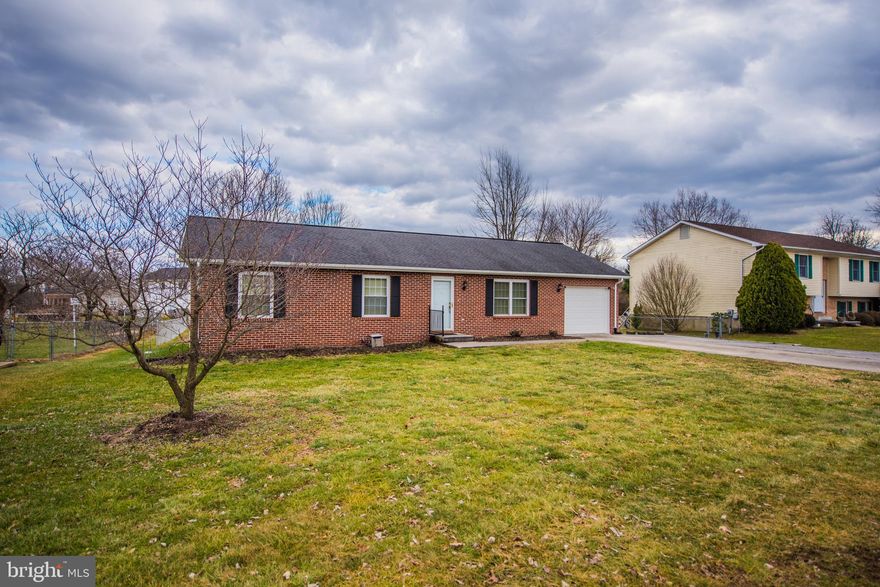 1990's ranch...clean and ready for new owners! 3 bedroom, 2 bath, garage, paved drive, separate laundry room, level yard, fenced yard, storage building, deck, brick front, HP replaced,Roof replaced, Windows replaced, Neutral paint,SS appliances, Priced to sell. Take a look at this well maintained home