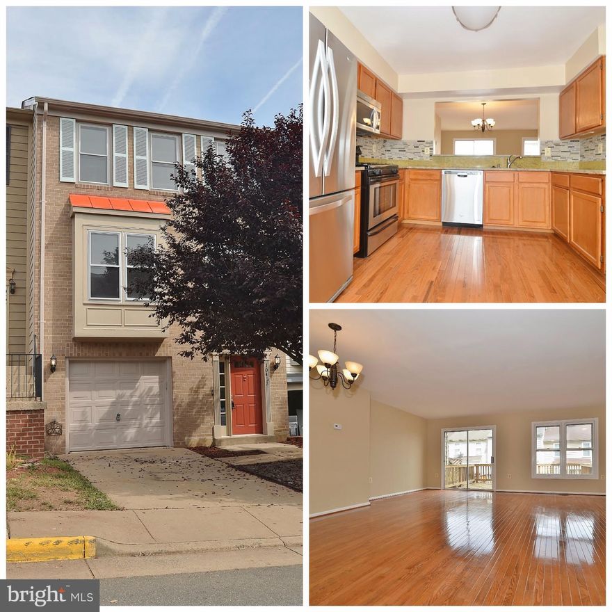 Beautiful 3 level, 3 bed, 2 full, 2 half baths, Brick front townhouse in excellent condition. This TH features, fresh paint, new carpet,  Kitchen with 42" Cabinets, Granite top, SS Appliances, main level hardwood floor, Living room  open to deck. Upgraded lights throughout,  Lower level with family room w/ fire place & half bath . Attached garage.