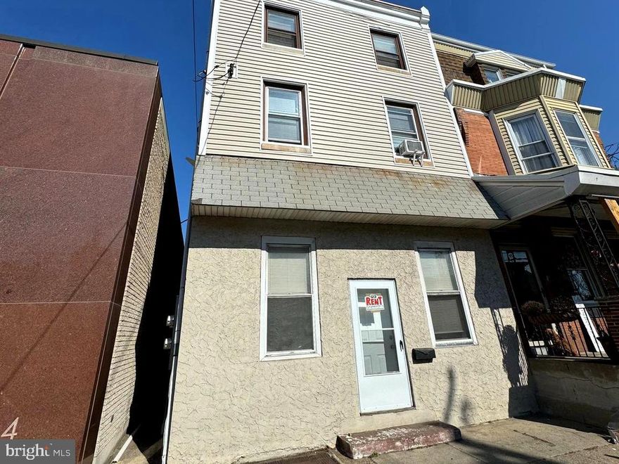 INVESTOR ALERT! DON'T MISS THIS OPPORTUNITY! Income producing! Rare find! Legal quadruplex with separate utilities!  Welcome to this spacious property offering a versatile layout perfect for both investors and homeowners alike. Situated in a desirable Bridesburg location, this property features a thoughtfully designed floor plan with two large studio apartments, ideal for individuals or couples seeking a compact yet comfortable living space. Additionally, there is a charming one-bedroom unit, providing a touch more privacy and space. Completing the ensemble is a generously sized two-bedroom apartment, offering ample room for larger households or those desiring extra space. All apartments are currently rented.  Full unfinished basement for additional storage, large backyard. Whether you're looking to invest in multifamily property or seeking a multi-generational living arrangement, this quadruplex offers endless possibilities. Don't miss out on the chance to make this versatile property your own!