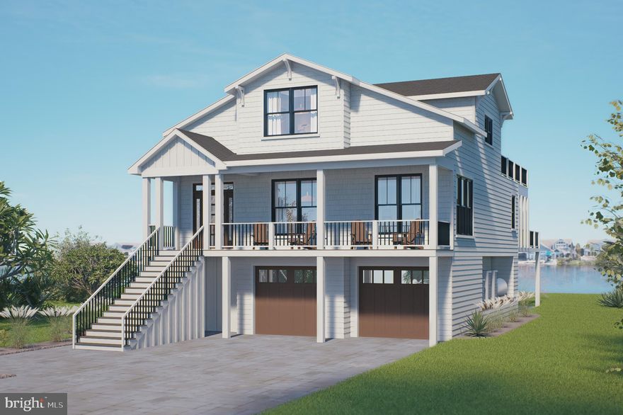 To be built! Brand new bayfront home with a pool to be constructed within walking distance to the wide life-guarded beach in Fenwick Island. Custom home contractor, Miken Builders, has designed a floorplan for this stunning property with endless views of the wide open bay from all levels of the home.  Featuring an open concept, the living room is combined with the kitchen and dining area which spills onto a waterfront screened porch and deck, complete with a bayfront pool.  No detail was spared in the design that includes an elevator, hardwood flooring, and gourmet kitchen with gas range, hood vent, tiled backsplash, large center island, and upscale cabinetry and countertops. The main level will also have a powder room, 2 guest bedrooms and a full bathroom. The upper level features a waterfront primary bedroom suite on the bay, including a waterfront deck and a luxurious bathroom with an outdoor shower plus a 4th bedroom with an ensuite bathroom. The fully enclosed ground level offers garage parking for 2 cars, an outdoor shower with changing area, and a large storage room for all of your bikes and beach gear. Rarely is a direct bayfront property with wide open water views of this magnitude available for purchase in Fenwick Island. Situated near the very end of a peninsula, on a street with no thru traffic, this location offers the best of both worlds being tucked away in a quiet setting yet just a few blocks to the beach and the many shops and restaurants that make Fenwick Island so special.