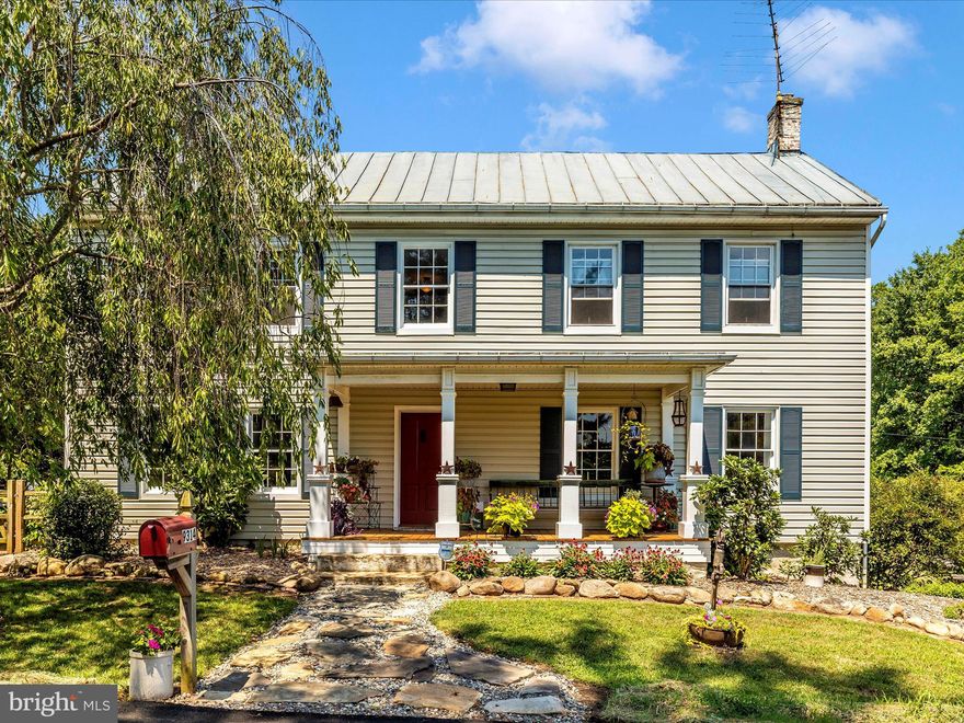 If there was ever a Home for the Holidays you have just found it!
Welcome to the enchanting beauty & unique lifestyle that is "Pear Lane Farm"!  
This meticulously maintained circa 1845 vernacular Frederick farmhouse has a storied history that is truly something special.
This fairy-tale property was the homestead for generations of the Ford family and now is ready for it's next fortunate stewards; an opportunity that is not to be missed.  Those with a love of history will delight in all the period architectural details including the stunning original wide-plank floors, the 18-inch deep window wells in the living room (the oldest part of the house which is estimated to have been built well before the Civil War), the walnut banister, vintage wood-burning fireplaces with gorgeous mantles and much more. Tastefully updated in keeping with the character of the home, you will enjoy the modern conveniences such as upgraded electrical service, brand-new dual-zone HVAC system & sump pump, recent appliances, newly installed asphalt driveway & parking pad, replaced & redesigned porch & decks, and lovely in-ground pool in the most serene  & private setting surrounded by sumptuous flower gardens & koi pond with waterfall.  And as a bonus... how about that amazingly awesome accessory building! Currently housing the owner's lifetime collection of stunning antiques, this structure has endless usage possibilities. All this is located on a very quiet country lane at the foot of White Rock Mountain yet a short distance to all that downtown Frederick has to offer---perfect for nature lovers who love the rural atmosphere but also like the convenience of everything being within an easy drive.  A visit is worth so much more than words can tell.  Don't miss this one---schedule your personal tour today and prepare to fall in love! "There's No Place Like Pear Lane"