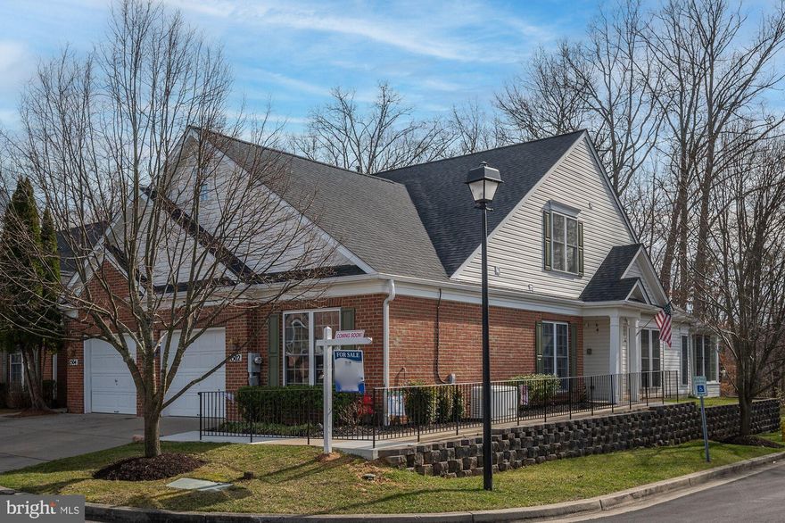 The Villas of Rock Oak is a 55+ Community featuring spacious villa style homes.   KEY FEATURES: 🛏️ 3 Bedrooms 🛁 3 Bathrooms 🚗 1 Car Garage & 1 Car Driveway w/ PLENTY of guest parking.  EXTERIOR: Home sits on prime location at the rear of the neighborhood. This end unit backs to trees so your views are of the woods and not your neighbors.  A private patio enclosure w/ electric, cable and ceiling fan. Barbecue ready accessible back deck, Roof- 2021, HVAC/ Furnace-2022 (still under warranty), a Generac Home Generator, and Exterior Lights with Smart Home Ring Security Cameras. INTERIOR: Eat-in kitchen w/ 42 inch cabinets with upgraded pull outs, Corian counters, large pantry and recessed lighting.  Dining Room/Living Room combo w/ gas fireplace and crown molding. BEDROOMS: Main level primary suite is located off the living room and features a walk-in custom closet with plenty of shelving and hanging space, a large bay window, and accessible ensuite bathroom w/ ceramic tile floors, roll-in/walk-in shower, double vanity & huge linen closet.  2nd main level bedroom is located on the other side of the home with access to a full bathroom. The 3rd bedroom and 3rd full bath are found on the upper level, as well as a sizable family room/den/home office/craft/flex space. IDEAL LOCATION:   Just minutes to Fort Meade, the MARC train, BWI, Bus Stops and all major roadways central to Washington DC, Baltimore and Annapolis, making travel to visit Family & Friends a breeze.  The community is within steps of the WB&A trail! Close to plenty of shopping, restaurants, entertainment, medical offices and The O'Malley Senior Center.  WELCOME HOME: This neighborhood is a place where neighbors become friends and where you’ll make amazing memories for years to come.  I know 1st hand as I helped my parents move across the street over 10 years ago.  OPEN HOUSE: Please come by and check out our open houses.   

Professional photos coming soon.  Sellers will be providing an extensive list of upgrades and improvements to the house, as well as information on all home systems, service contracts & providers.