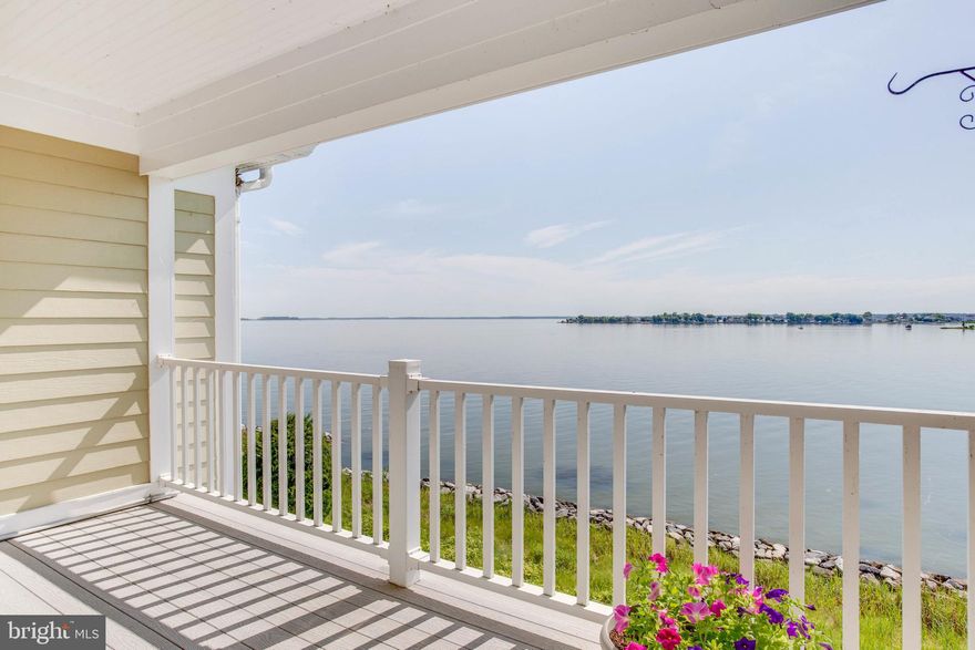(Professional Photos Coming Next Week) Fabulous WATER FRONT VIEWS from this beautiful 3000 sq ft End Unit Town home!  This home has water on both sides of the house giving you beautiful SUNRISES & SUNSETS!   It is one of the few "wider" homes in the community that the 2 waterside decks are 4' wider.  Also has a remote controlled screen, because some days you may want a screened in deck, some days you don't!  The interior has gleaming hardwood floors, a floor to ceiling stone  fireplace, architectural windows to maximize those incredible views!  Light Brookhaven cabinets with granite counters, Kitchen Aid SS appliances,  Lots of cabinet and counter space plus a large pantry.  It has 3 bedrooms all with private full baths plus a loft/home office space,  and a large media room!  Water Views are incredible from everywhere !  It also has an attached 2 car garage!   Narrows Pointe is a Private Gated Community of only 38 homes on a peninsula on the Kent Narrows & Chester River.   Great location being around the corner from Many Water Front Restaurants, Marinas, Fitness Center, Pool!   5 min from Golf and Outlet Shopping.   Only 20 min to Annapolis & Easton, 50 min to Wash DC & Baltimore/ BWI airport.  You will love this home!  Seller to purchase First American Home Warranty for Buyer.