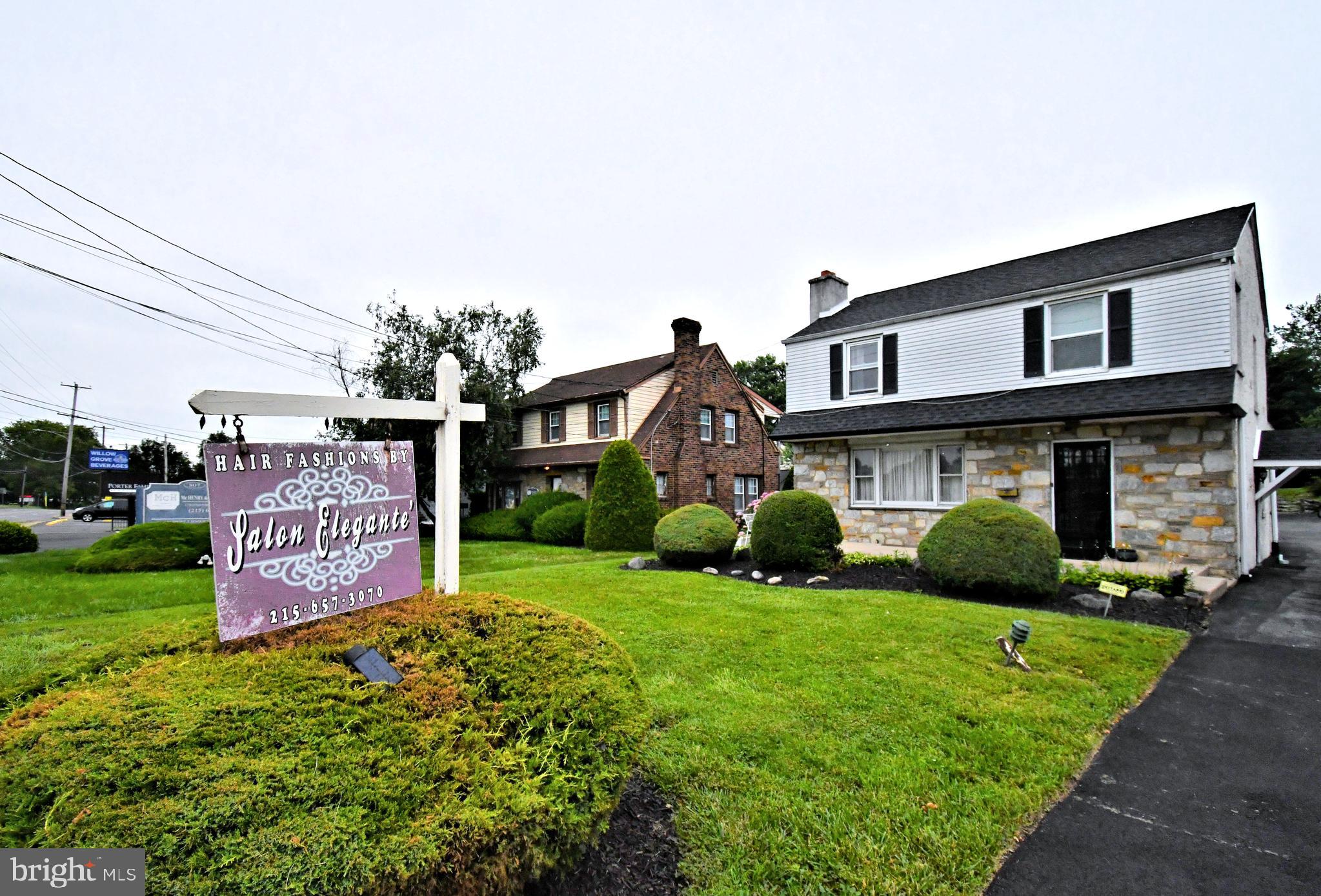 Welcome to 805 Easton Rd – a unique mixed-use property brimming with potential in the heart of Willow Grove. This 3-bedroom, 1-bath home offers the perfect blend of residential comfort and commercial opportunity with an attached beauty salon featuring its own private entrance and powder room.
Whether you're an entrepreneur looking to run your business steps from home, an investor seeking flexible zoning possibilities, or a homeowner ready to put your personal touch on a versatile space, this property offers exciting potential. The beauty salon space could remain as-is or be reimagined to suit a range of uses. Buyers are encouraged to contact Upper Moreland Township directly to explore zoning flexibility and potential future uses.
Seller is related to listing agent.
This property is being sold in as-is condition as part of an estate sale. Bring your vision and seize this rare opportunity to own a mixed-use gem in a high-visibility location, close to shopping, major routes, and public transportation.