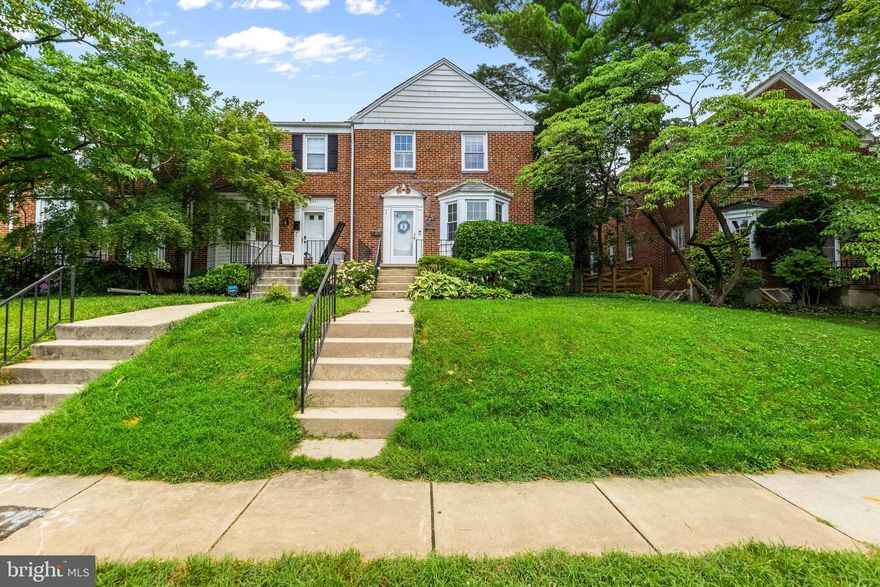 New to Market in Gaywood/Rodgers Forge - this striking 3-bedroom, 1.5-bath end-unit Colonial is packed with charm, upgrades, and unbeatable curb appeal. Recent updates include paint touch ups (2025), a brand-new Trex deck (2024), updated dishwasher, microwave, washer, and dryer, a storage shed, HVAC system with condenser, and blinds throughout. Step inside to a light-filled living room anchored by a stately bay window, elegant crown molding, and rich, well-preserved hardwood floors. The formal dining room flows seamlessly into the updated kitchen, complete with crown and chair rail moldings - ideal for entertaining. The kitchen has been thoughtfully reimagined with stainless steel appliances, upgraded countertops, pantry storage, bar seating, and an opened wall that enhances natural light and connectivity throughout the main level. Upstairs, you’ll find three well-appointed bedrooms and a classic ceramic-tiled bath with a tub/shower combo. The fully finished lower level offers additional living space - perfect for a home office, playroom, or media area—along with a convenient half bath and generous storage. Outside, choose your retreat: a welcoming front porch or a recently renovated Trex deck overlooking the beautifully landscaped yard. All of this, just moments from the neighborhood tot lot, Belvedere Square, Downtown Towson, and only minutes to the heart of Baltimore City. A rare opportunity to own in one of the area's most beloved communities - don’t miss it!