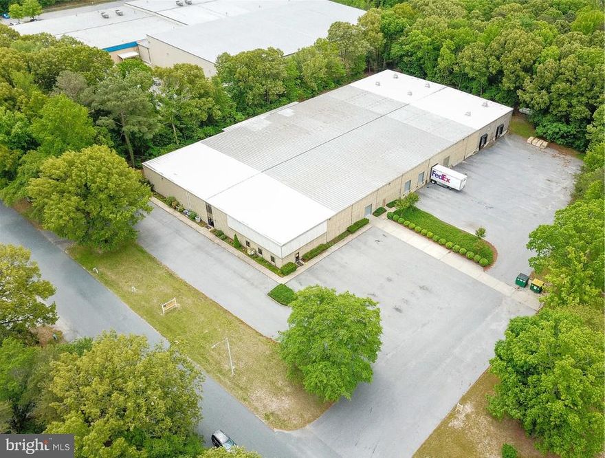 Opportunity Zone - 49,813 sq.ft. manufacturing facility on 5.586 acres.  5 docks (8 x 8) and 1 drive-in door (8 x 8).  3 Phase Electric capacity 480 - steps down to 280.  Manufacturing facility is heated with propane hanging heaters.   6" water line.    Electrical drops and compressed air lines throughout the production/manufacturing area. Column spacing of 50' across and 20' depth.    
2,000 sq.ft. of 2nd floor office space overlooking the production area with new a/c, new heat pump and new duct work.  Offers conference room, executive offices, private offices and restrooms.  
Approx 40 parking spaces plus 15 trailer spaces.   

The Federalsburg Industrial Park is located 1 mile from downtown Federalsburg on MD Route 313.  The park is equipped with electricity, water, sewer, broadband access and offers paved roads and fire and police protection.    The Maryland & Delaware Railroad line borders the park.    The park is located near several ports:  Baltimore 80 miles, Philadelphia 124 miles, Norfolk 170 miles and New York 207 miles.

Offered for sale at $3,795,000 or lease rate of $6.95 per sq.ft.