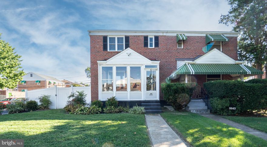 Welcome HOME to 2641 LIBERTY PKWY * Charming 3 Bedrooms, 2.5 Baths semi-detached home with a fully finished basement. * 3 Floors of top notch living space complete with a 1 Car Garage & an additional 2 Car Parking Pad. *1st Floor floor plan featuring an enclosed Front Porch, a large Living Room with built in shelving, a generous sized Dining Room that leads to the stunning Kitchen & Half Bath.  *2ND FLOOR has three Bedrooms and a full Bathroom.  *Basement - Fully finished with possiblity to rent *2nd Kitchen/Bar Area, Large room currently being used as a gym but has been previously used as a 4th Bedroom, Full Bathroom plus additional storage and a Washer & Dryer. Recent renovations include sewer updated, garage roof, down spouts, kitchen, lighting, flooring, Central Air (2019) Sidewalks (2019) New Roof (2020) Garage Update (2020) New Windows (2021) One of the largest semi-detached homes in the neighborhood. **Conveniently Located & Easy Access to I95, 695 and Major Thoroughfares. ***Congratulations! YOU HAVE JUST FOUND YOUR NEW HOME***
