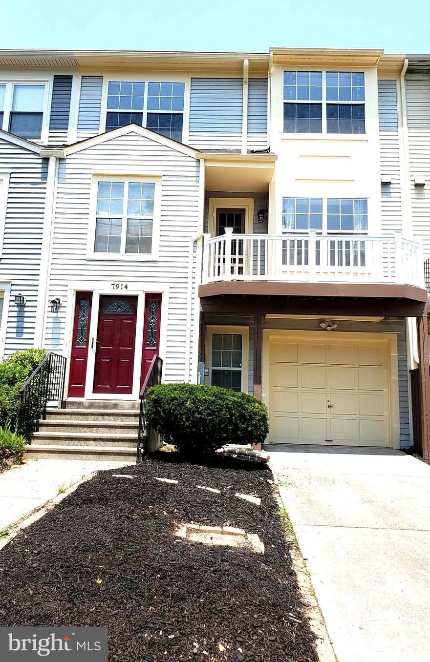 WELCOME TO THIS NEWLY RENOVATED AND UPDATED COLONIAL TOWNHOME LOCATED IN THE FAMOUS LAUREL LAKES NEIGHBORHOOD!!!! 
From the street view, your attention will be captured by the beautiful triple mahogany with stained glass front door, a unique feature of the home not common to any of the houses in the area. Be amazed with the cathedral ceiling as soon as you enter the foyer adorned with a contemporary nickel chandelier.  While in the foyer, your attention will be attracted to the whole floor area which is covered with beautiful, gleaming, low maintenance engineered hardwood plank.  The kitchen was fully renovated, with classy quartz countertop, improved cabinets and new stainless-steel appliances.  The generous size pantry can hold weeks of groceries and other stuff you want organized and stored away if not in use. The upper- level boasts of two primary bedrooms with wide windows - the first one with a lavish walk-in closet, the 2nd one with His and Hers.  Each room is equipped with newly renovated ensuite bathrooms.  The lower level is a cozy area for an office space or entertaining nook, a recreation room, or possibly a guest room.  The powder room was ideally and purposely built in this room for convenience.  From the garage you can conveniently enter thru this level, where the laundry room as well as the mechanical room with the newer HVAC system and hot water heater are located. The garage is not only used to store your car, but you will also find built-in shelves and closet for extra storage.  The whole house was newly repainted from top to bottom.  Within the area of shopping centers, groceries, hospital, churches, movie theaters, restaurants, gyms, bus stops, train station, schools, etc...   Close to Routes 95, 97, 495, 295 and Route 1.  Minutes to Fort George Meade Military Base, NSA and BWI Airport.