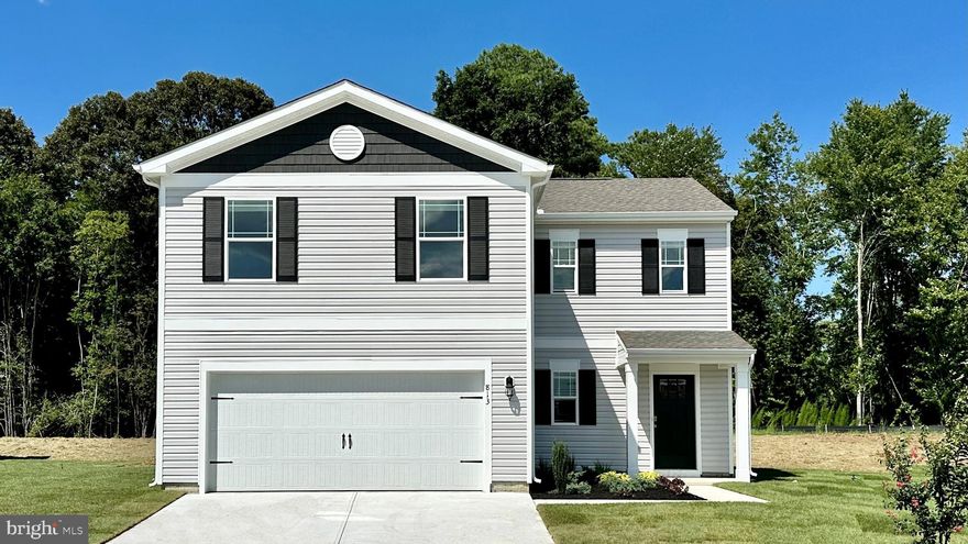 :  **Red Tag Sales Event through July 21, 2024! Was $335,990  Now: $329,990!**
Explore 843 Tyne Loop, a new home in Sassafras Meadows in Salisbury, MD. The 1,906 square foot open-concept home offers four bedrooms, two and a half bathrooms, and a two-car garage.

A foyer with natural light and a coat closet greet you as you enter this home. The open floorplan allows you and your loved ones to spend quality time together while in the great room, casual dining area, and kitchen. The spacious kitchen has a large island with room for seating, an impressive corner pantry, plenty of classic white cabinet space, and stainless-steel appliances. Also located on the first floor are the powder room, a sizeable storage closet, an additional coat closet, and access to the two-car garage.

Upstairs you will find the owner's suite with a private, double-bowl vanity bathroom and oversized walk-in closet. The additional three spacious bedrooms allow for everyone to have privacy and share access to the second full bathroom. The laundry room which includes a washer and dryer and a hall linen closet is conveniently located upstairs.

This home includes white window treatments and the exclusive America's Smart Home® package giving you peace of mind living in your new home. Pictures, artist renderings, photographs, colors, features, and sizes are for illustration purposes only and will vary from the homes as built. Image representative of plan only and may vary as built. Furnishings and decorative items not included with home purchase.