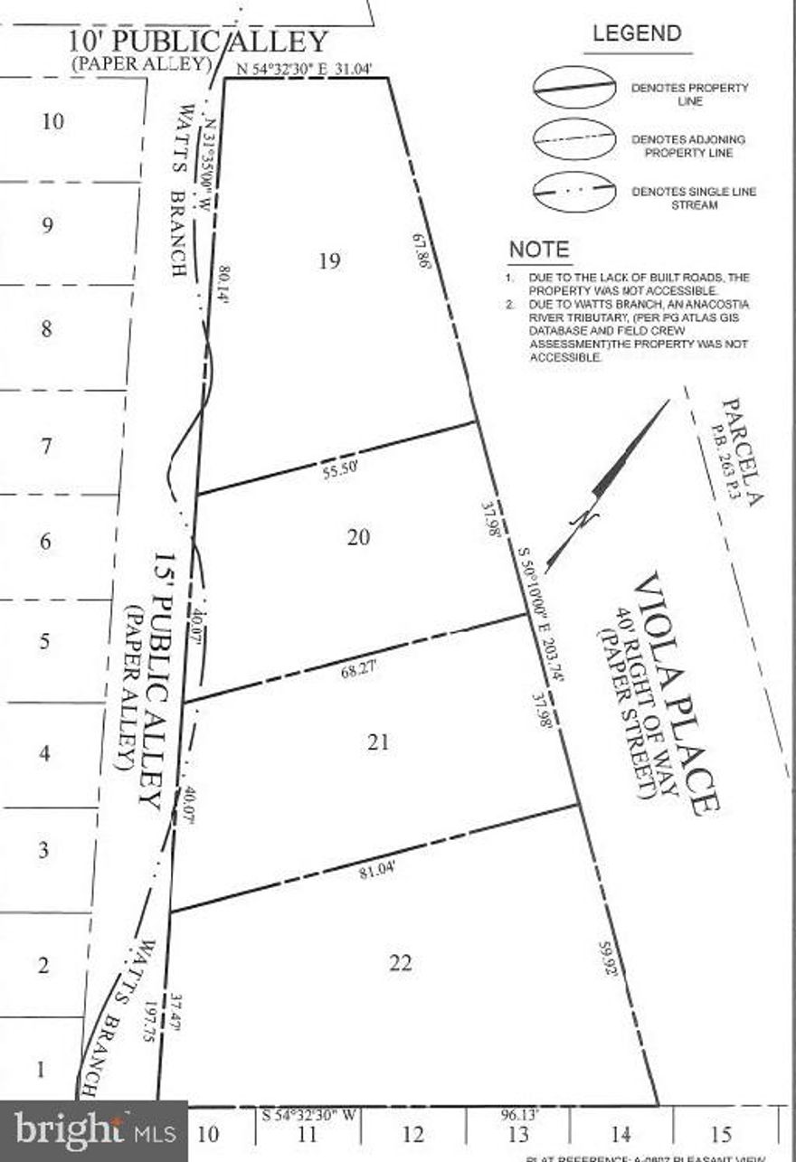 Tax ID: 2035186
Lot Size: .288 Acres
Lots: 19, 20, 21, 22 4-Lot Assemblage
Zoning: Residential

Prime Residential Development Opportunity - 4 Lots

Exceptional opportunity for builders and developers to acquire a multi-lot residential assemblage in a growing Prince George’s County location. This property offers the potential to develop up to four (4) single-family homes, making it ideal for a small-scale infill development project.

Property Features
Potential for 4 buildable residential lots 
Combined total of 12,535 SF
Located on a residential street (Viola Place)
Surrounded by established homes and ongoing redevelopment
Strong demand for new construction in the area
Development Potential
Ideal for builders and investors
Buy-and-build opportunity
Spec home development
Infill project with strong resale comps
Suitable for modern single-family construction
Location Benefits
Minutes to Washington, DC
Convenient access to Central Ave, I-495, and Route 50
Close to shopping, and public transportation
Remarks

Rare opportunity to acquire multiple adjacent residential lots in a high-demand area. Strong upside potential for developers looking to capitalize on continued growth and proximity to Washington, DC.