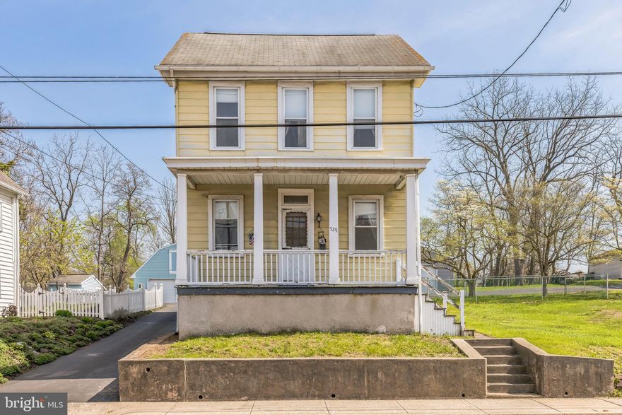 Welcome to 529 East Walnut Street – a charming property nestled on a spacious 0.74-acre lot in the heart of Perkasie Borough!

Located within walking distance to local cafes, restaurants, boutique shops, parks, and situated in the highly regarded Pennridge School District, this home offers both convenience and potential.

With its inviting front porch along East Walnut Street—perfect for relaxing in a rocking chair or swing on warm summer evenings—this home is full of character and waiting for the right buyer to bring it to life. Step inside to find a cozy family room that flows into a formal dining area, ideal for gatherings and everyday living. The kitchen, located just off the dining room at the rear of the home, opens onto a back porch that leads to the expansive backyard. A powder room completes the first floor.

Upstairs, you'll find three generously sized bedrooms and a full bathroom. A set of stairs leads to the third floor—an unfinished space full of possibilities, whether you're envisioning an additional bedroom, home office, or playroom.

Original hardwood floors, tall ceilings, and abundant natural light fill every room, enhancing the home’s timeless charm. Being sold as-is, this property presents a wonderful opportunity for investors or handy homeowners with a creative vision to make it their own.

Out back, there’s a detached two-car garage with extra storage, and still plenty of yard space beyond. Whether you're thinking of expanding the home, enhancing the garage, adding a pool, or creating a garden oasis—the possibilities are endless!