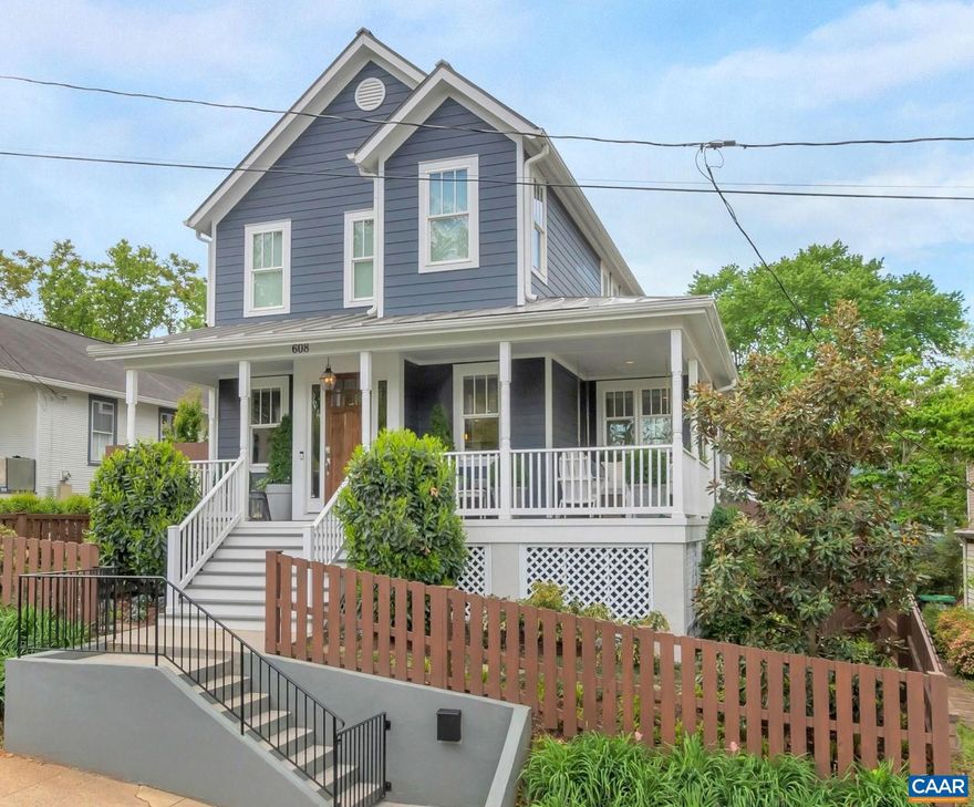 Belmont Ave - Downtown! A Truly Sensational Home! 2013 Build with a Brand NEW ADDITION!  Enjoy All the Benefits of New Construction - Within Steps of Belmont and the Downtown Mall!  This Home has it ALL!  Open Floor-Plan w/ 10' Ceilings, Spacious Family Room, Well Appointed Kitchen w/Pantry, Den, Spacious Master Bedroom with a Beautiful Master Bath, Exceptional Finishes, Solid Craftsmanship, Wrap Around Front Porch, 2 Car Garage, Extensive Landscaping, Solar Panels, Metal Roof, Upgraded Windows, Outdoor Entertaining Space, Raised Garden Beds and a Guest Cottage!  The Guest Cottage has Documented Rental History!  The Recent Addition Includes:  Bonus/Family Room with a Fireplace and Mud Room on the Main Level.  The Second Floor Addition includes; A Beautiful, Spacious, Light-Filled Master Bathroom with Designer Finishes, Soaking Tub and a Walk In Closet.  Access to a Private 2nd Floor Deck and a Custom Laundry, Compliment this Amazing Master Suite!  A Cozy Bonus Room on the Lower Level has a Gas Fireplace and Outside Access!  3 Off Street Parking Spots - A Rear Paved Alley Gives Access to the 2 Car Garage, and a 3rd Off-Street Parking Spot! This Home Boasts Distinctive Designs, Features and Finishes - In An Amazing Location!,Painted Cabinets,Fireplace in Basement,Fireplace in Family Room