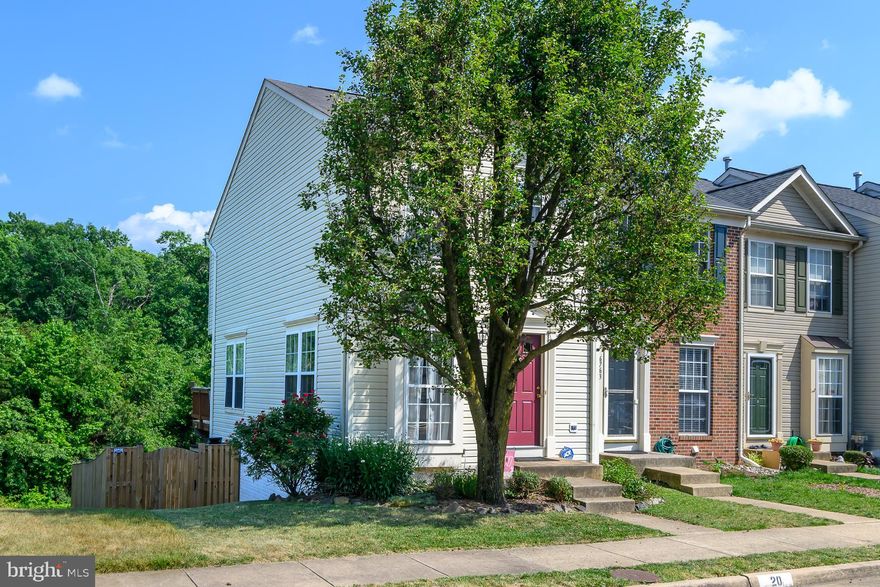 Welcome to 6761 Stone Maple Terrace, a charming 2-bedroom, 3-full bath end-unit townhouse nestled in the desirable Compton Village community. This home offers a fantastic opportunity for first-time buyers, those looking to personalize their space, or investors seeking to build equity. Upon entering, you are greeted by a foyer with a convenient coat closet, leading into an inviting eat-in kitchen featuring an island, crown molding, pantry, Formica countertops, and a suite of appliances including an electric range, microwave, dishwasher, and refrigerator. French doors off the kitchen open to a deck offering serene views of wooded surroundings. The main level boasts hardwood floors throughout, complemented by honeycomb blinds on the windows. The living and dining room combination is adorned with crown molding, providing a perfect space for relaxation and entertaining. Upstairs, the primary bedroom awaits with a vaulted ceiling, double closets, a lighted ceiling fan, and large windows fitted with wood blinds. The primary bathroom features vinyl flooring, a medicine cabinet, a vaulted ceiling, and a shower-tub combination. Bedroom #2 also includes an ensuite bathroom, closet, ceiling fan, and blinds, offering comfort and privacy. The lower level offers additional living space with a family room adorned with crown molding, a cozy gas fireplace with mantle and brick hearth, and access to the patio and fenced backyard with a shed. A full bathroom with a shower, a laundry room, a utility closet with under-stair storage, and access to the outdoors complete this versatile level. Conveyances include a grill, deck umbrella, and lawnmower. Recent updates include a new fence in 2023 and the replacement of deck boards. The water heater was replaced in 2018, and the HVAC system was updated in 2013, ensuring comfort and efficiency. Located close to major routes including 28, 29, and 66, as well as Dulles Airport, this home offers convenience to shopping, and dining options in Centreville, and a quick drive to Fair Lakes. Don't miss out on this rare opportunity to own a townhouse in Compton Village.