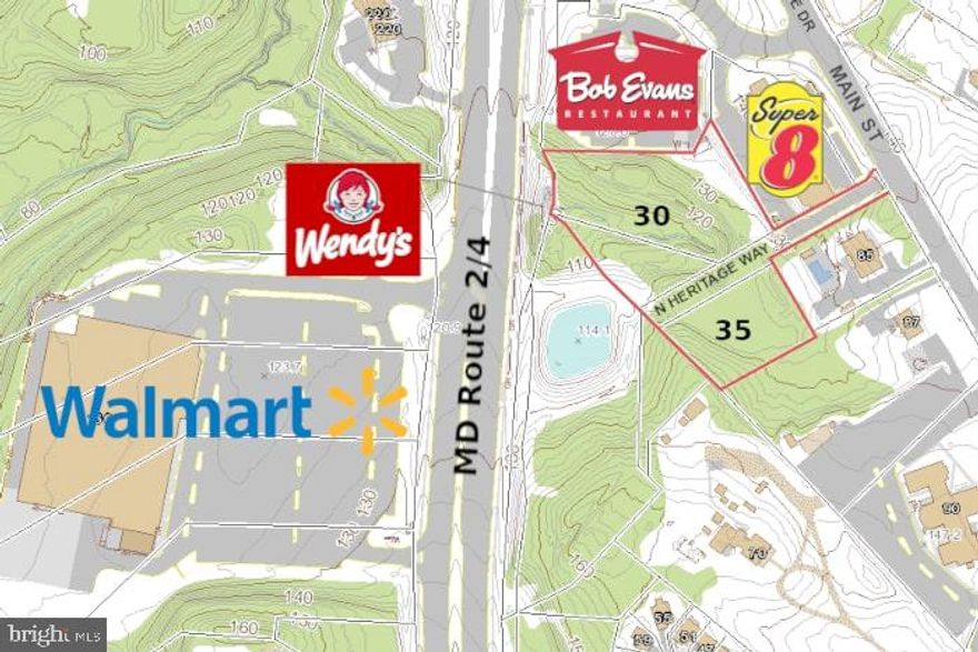 -Prime MD Rt. 2/4 frontage
-Great development opportunity
-2.26 +/- acres of Town Center Land: Old Town Transition District
- Call for Engineering