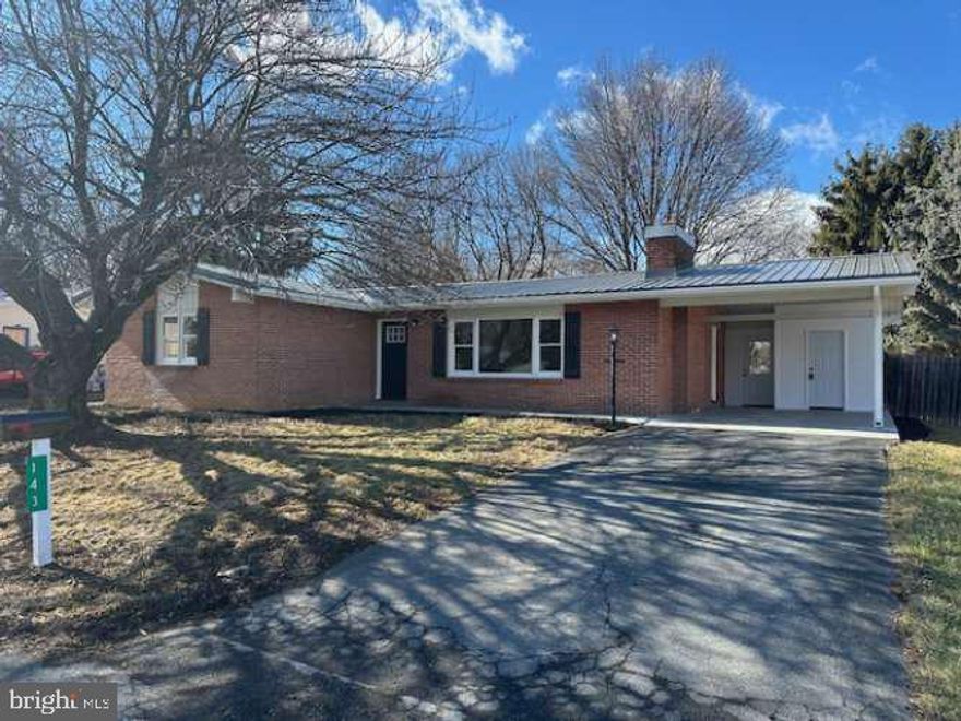 This well-built brick rancher is located in a quiet cul-de-sac, with easy access to I-81 and the greater chambersburg area. This home is completely renovated with many modern updates including custom-built kitchen cabinets, new appliances, luxury vinyl plank flooring, a new central air system, new metal roofing, and new windows and doors. Also features a gas log fireplace, and a fenced-in backyard.